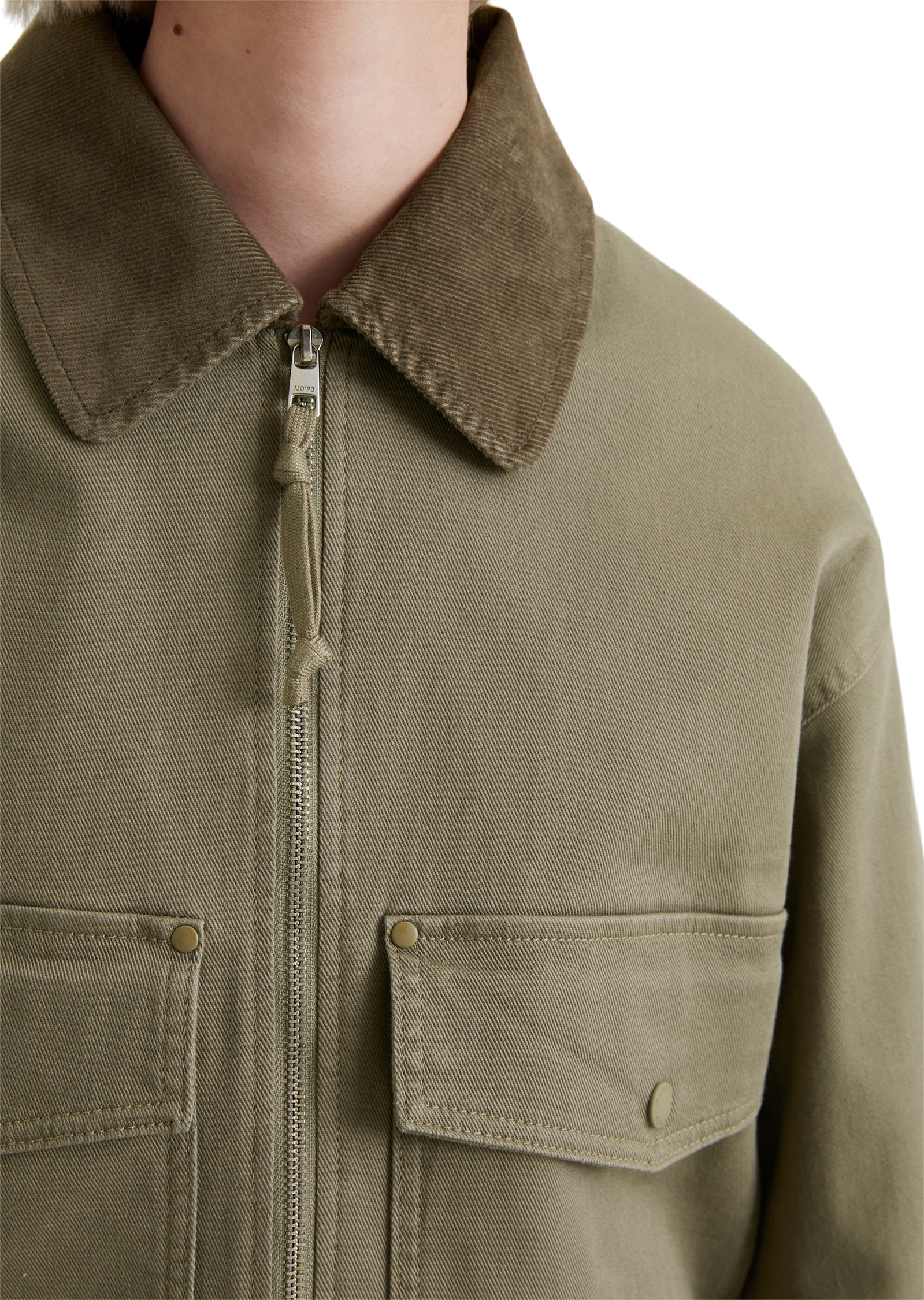 Marc O'Polo DENIM Outdoorjacke »aus Cotton Stretch Twill«, ohne Kapuze