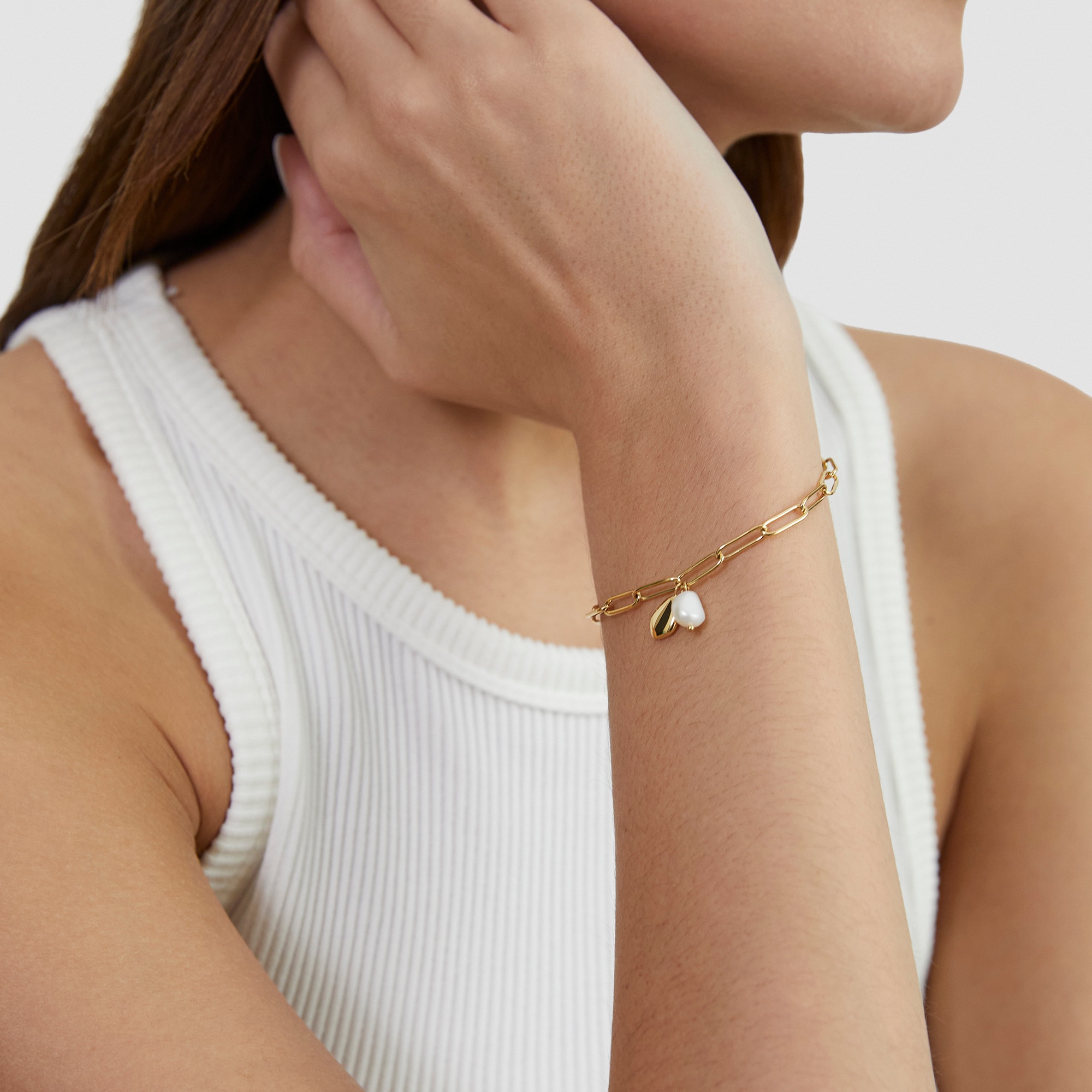 s.Oliver Armband »Tag and Pearl« mit Perle (imitiert)
