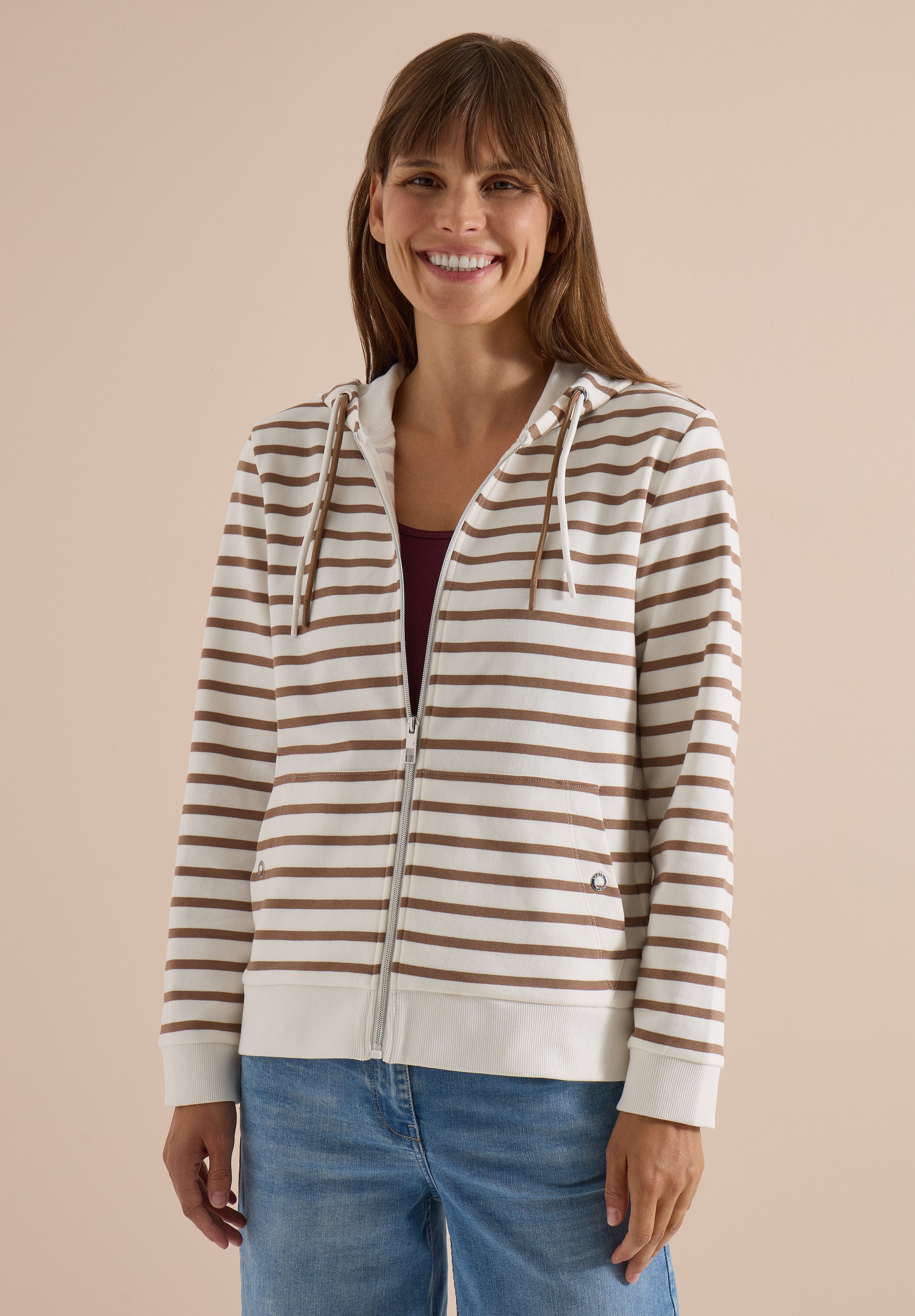 Cecil Kurzjacke mit Kapuze aus reiner Baumwolle