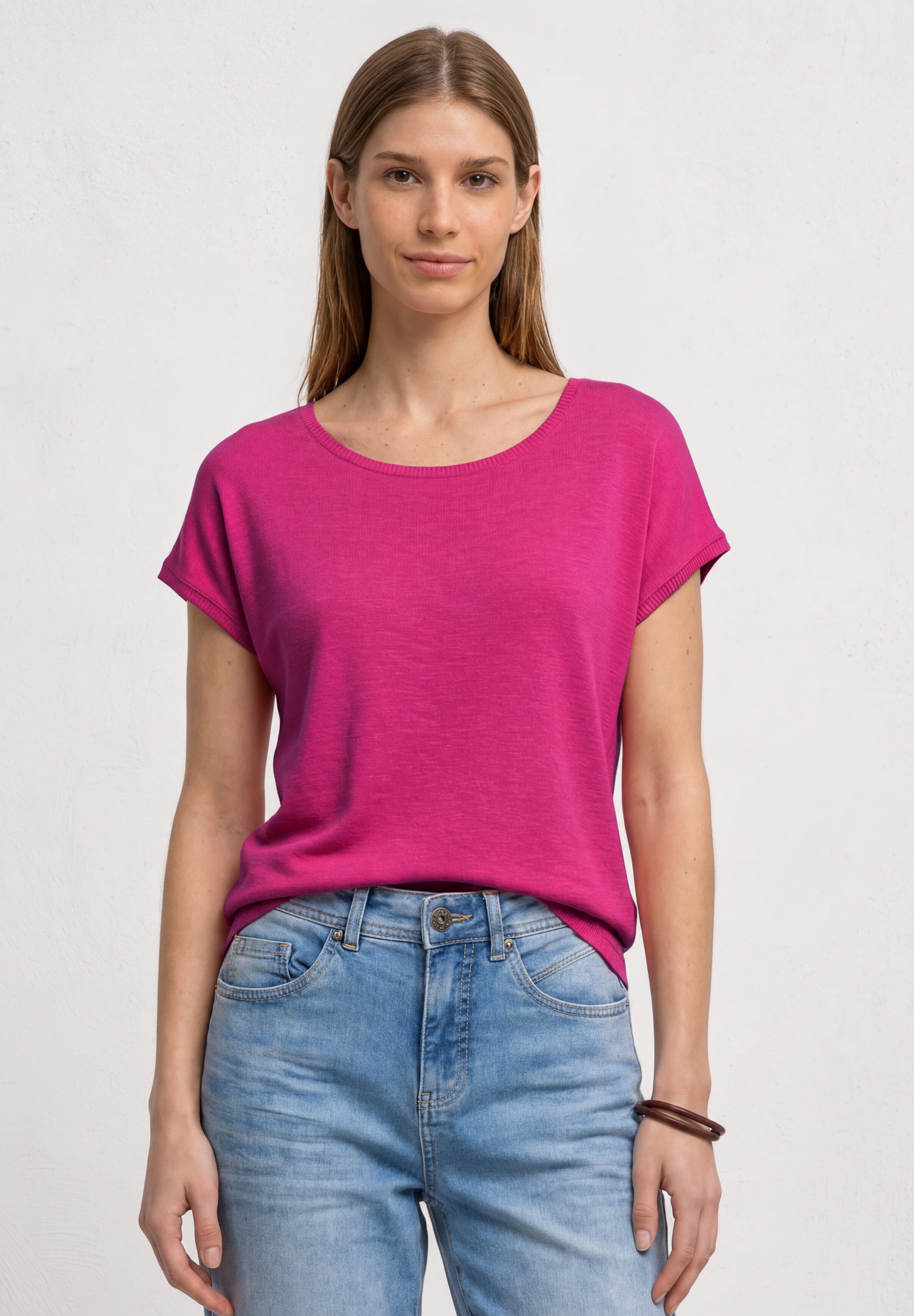 STREET ONE T-Shirt in Unifarbe