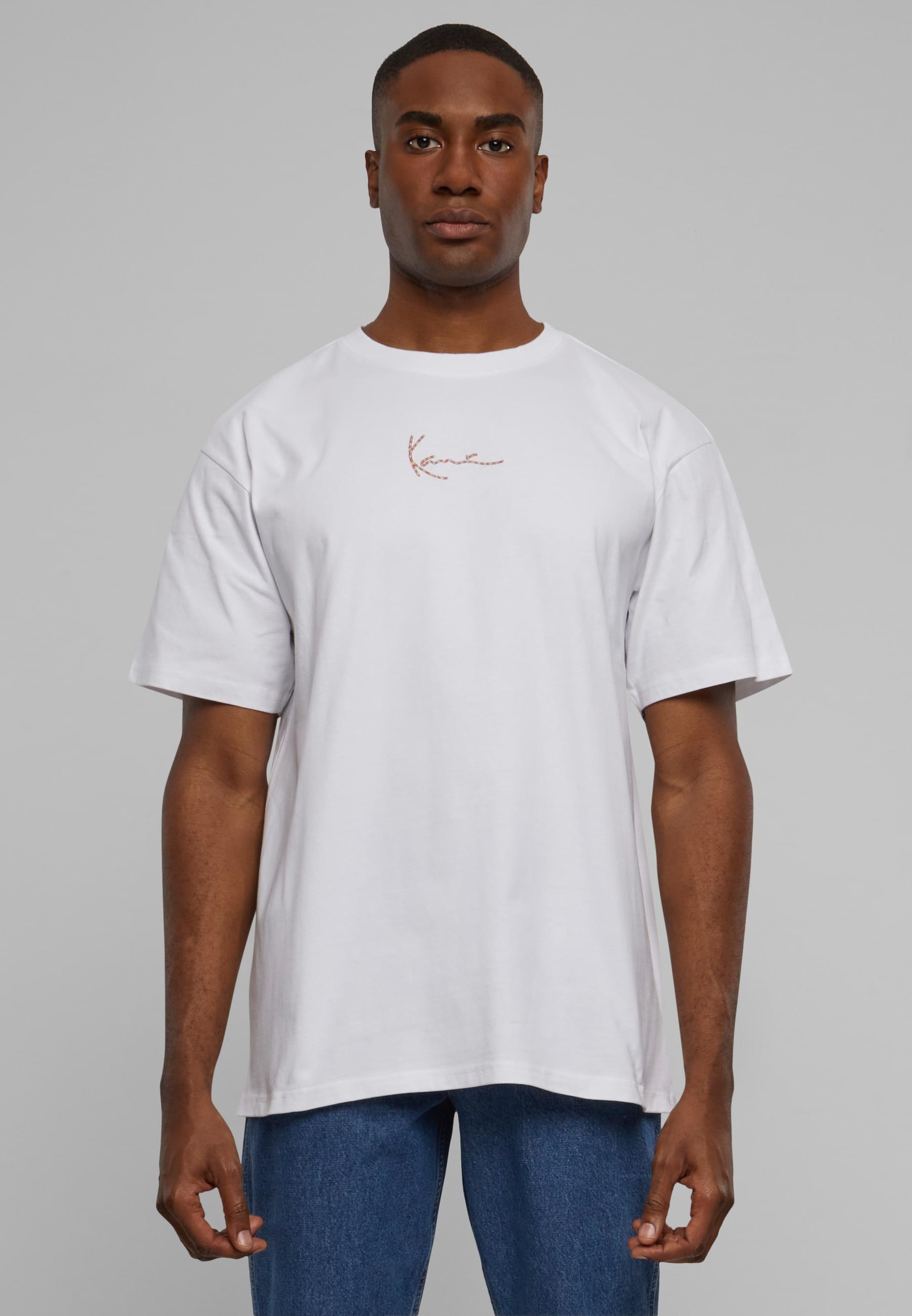 Karl Kani T-Shirt »Karl Kani Herren Small Signature Multicolor Logo Tee white«, (1 tlg.)
