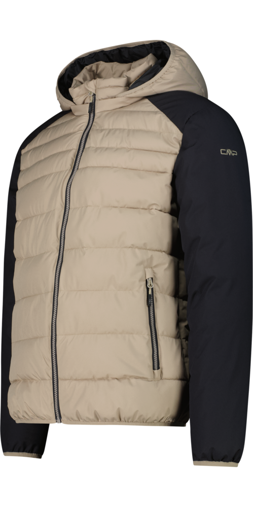 CMP Steppjacke »MAN JACKET SNAPS HOOD« mit Kapuze Clima Protect®, Sorona® Flock, wasserabweisend