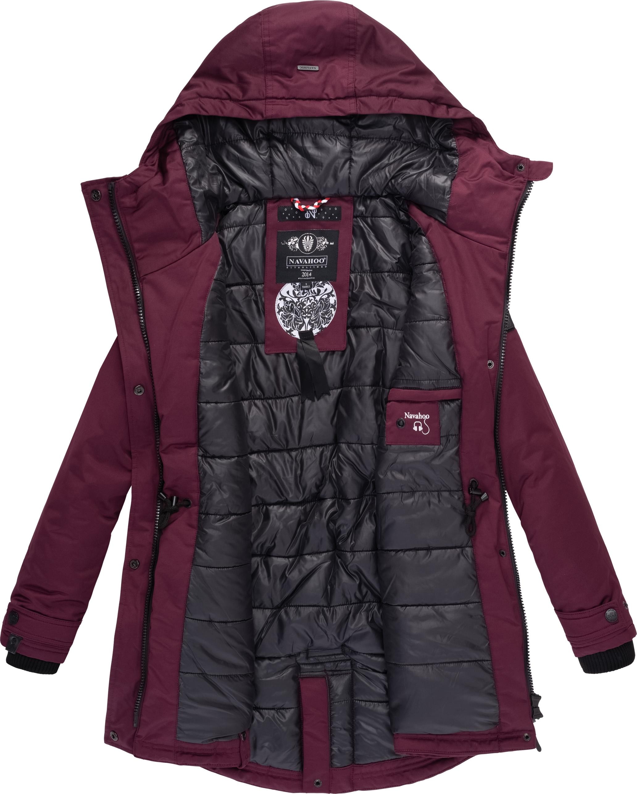 Black Friday Navahoo Wintermantel »Avrille II«, sportlicher Damen Winter  Kurzmantel mit großer Kapuze | BAUR