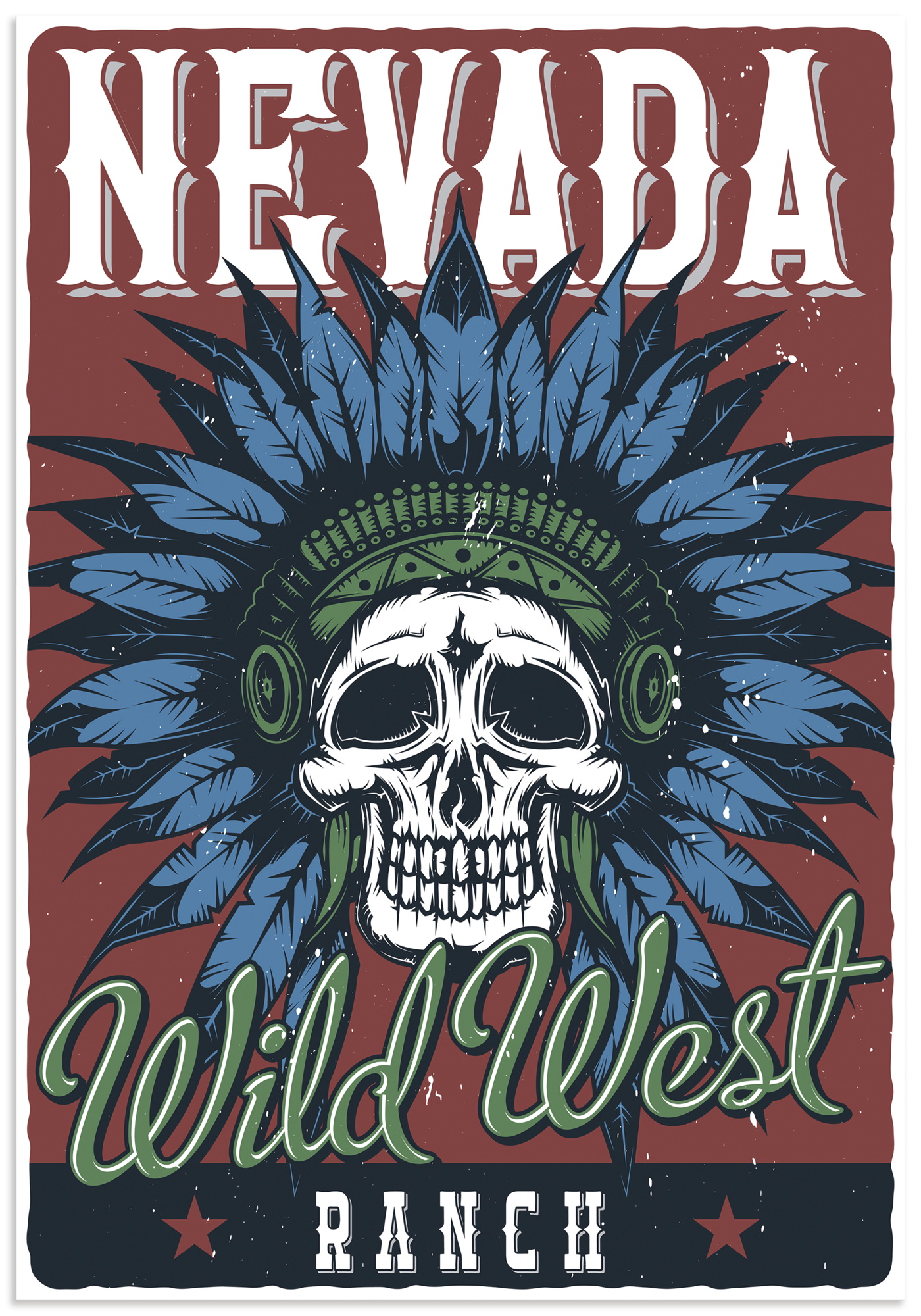 Artland Wandbild "Totenkopf Nevada" 1 Stk. tlg. als Alubild, Leinwandbild, Poster, Wandaufkleber in verschied. Größen