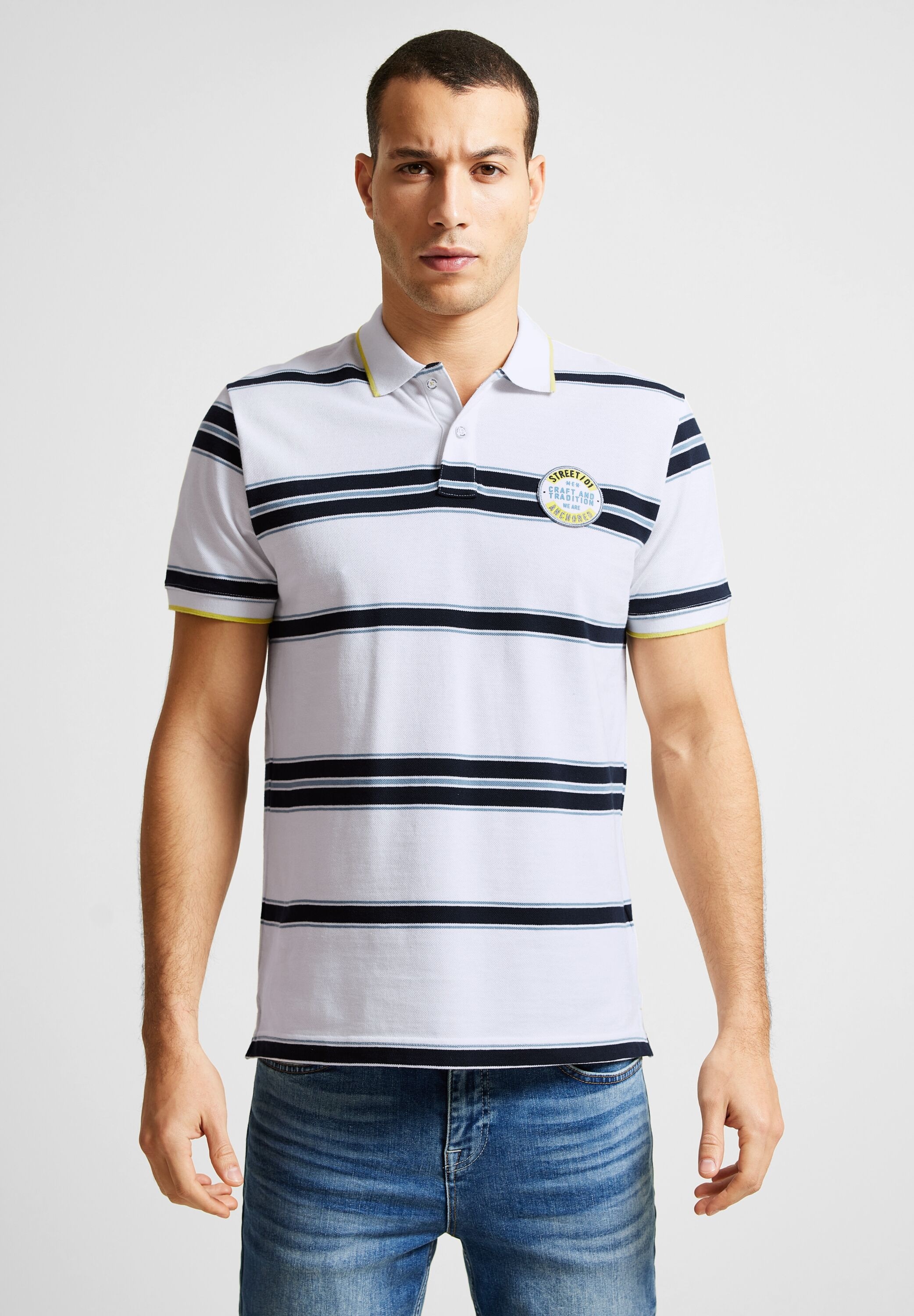 STREET ONE MEN Poloshirt, aus reiner Baumwolle günstig online kaufen