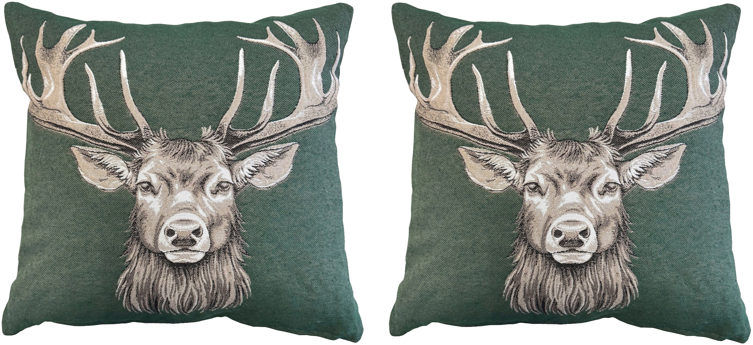 HOME WOHNIDEEN Kissenhülle "CIERVO" mit Füllung, Gobelin günstig online kaufen