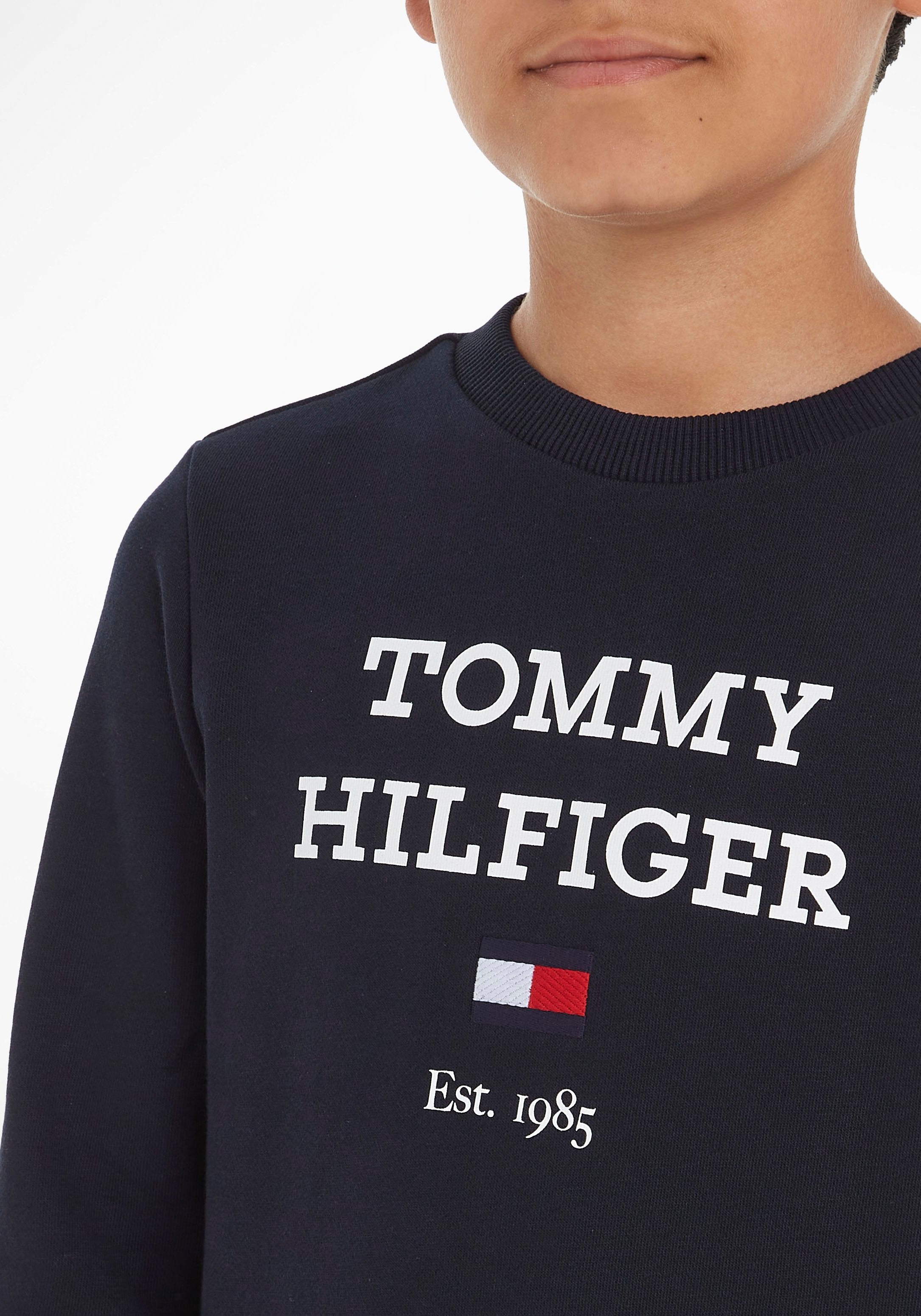 großem Sweatshirt Tommy online kaufen Logo LOGO BAUR | Hilfiger »TH SWEATSHIRT«, mit