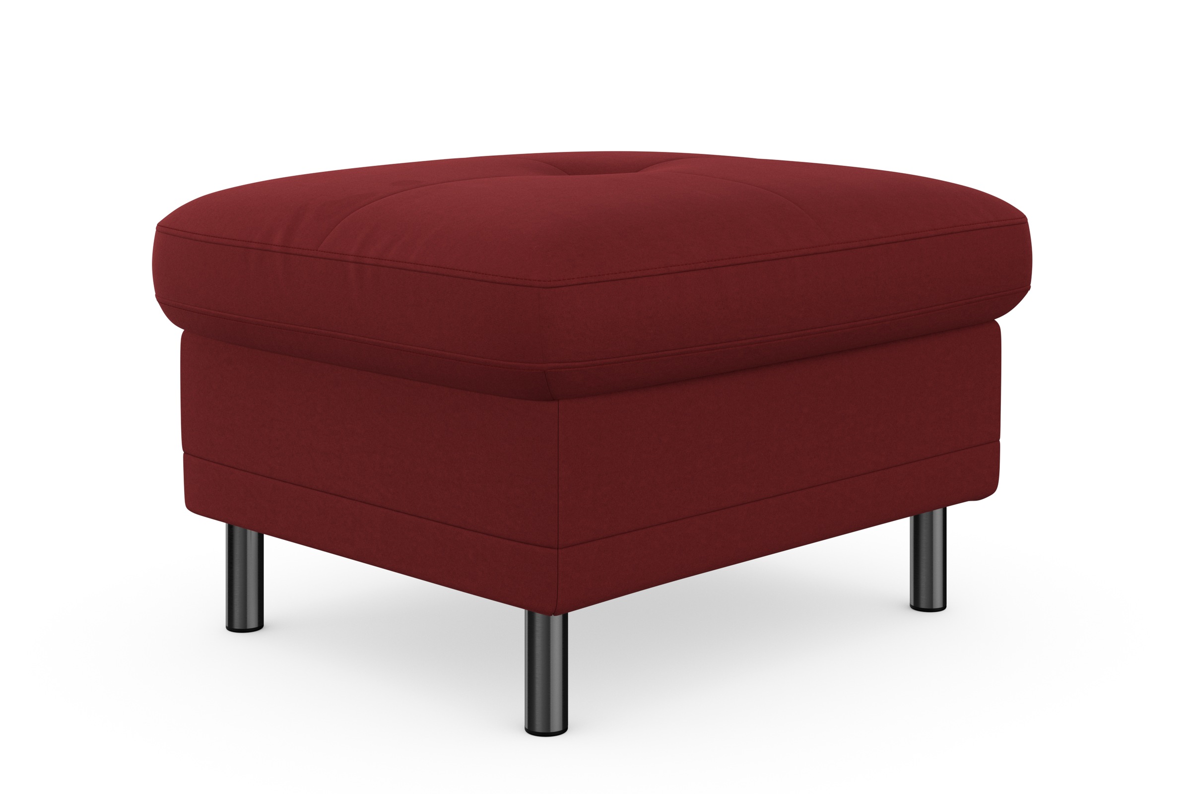 Stauraumhocker HOME AFFAIRE, B:76cm H:46cm T:64cm, rot, 100% Polyester, Hocker, "Calando", passend zur Polsterserie "Calando", auch im