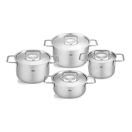 Fissler Topf-Set "Fissler Pure Collection", Edelstahl 18/10, (Set, 4 tlg., Kochtopf 16/20/24 + Bratentopf 20cm), Made in