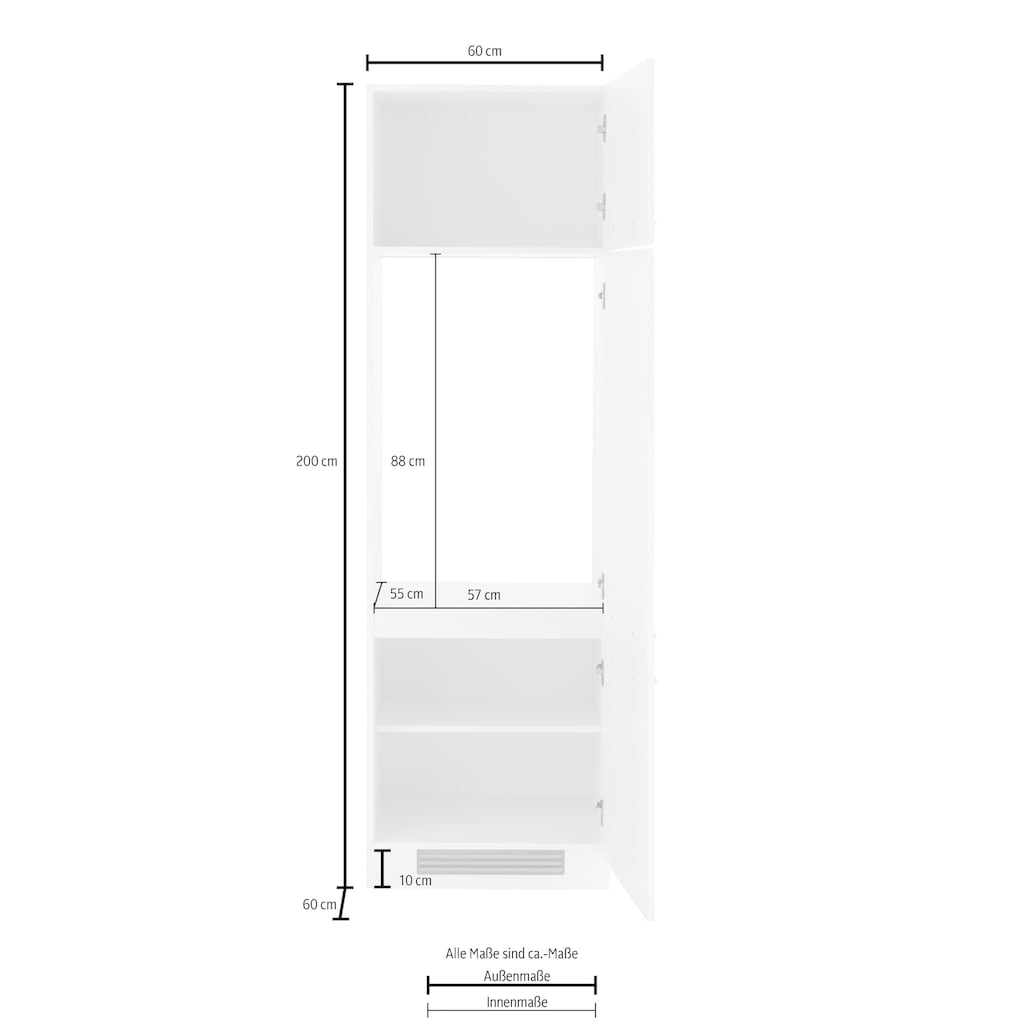 wiho Küchen Kühlumbauschrank »Flexi2«