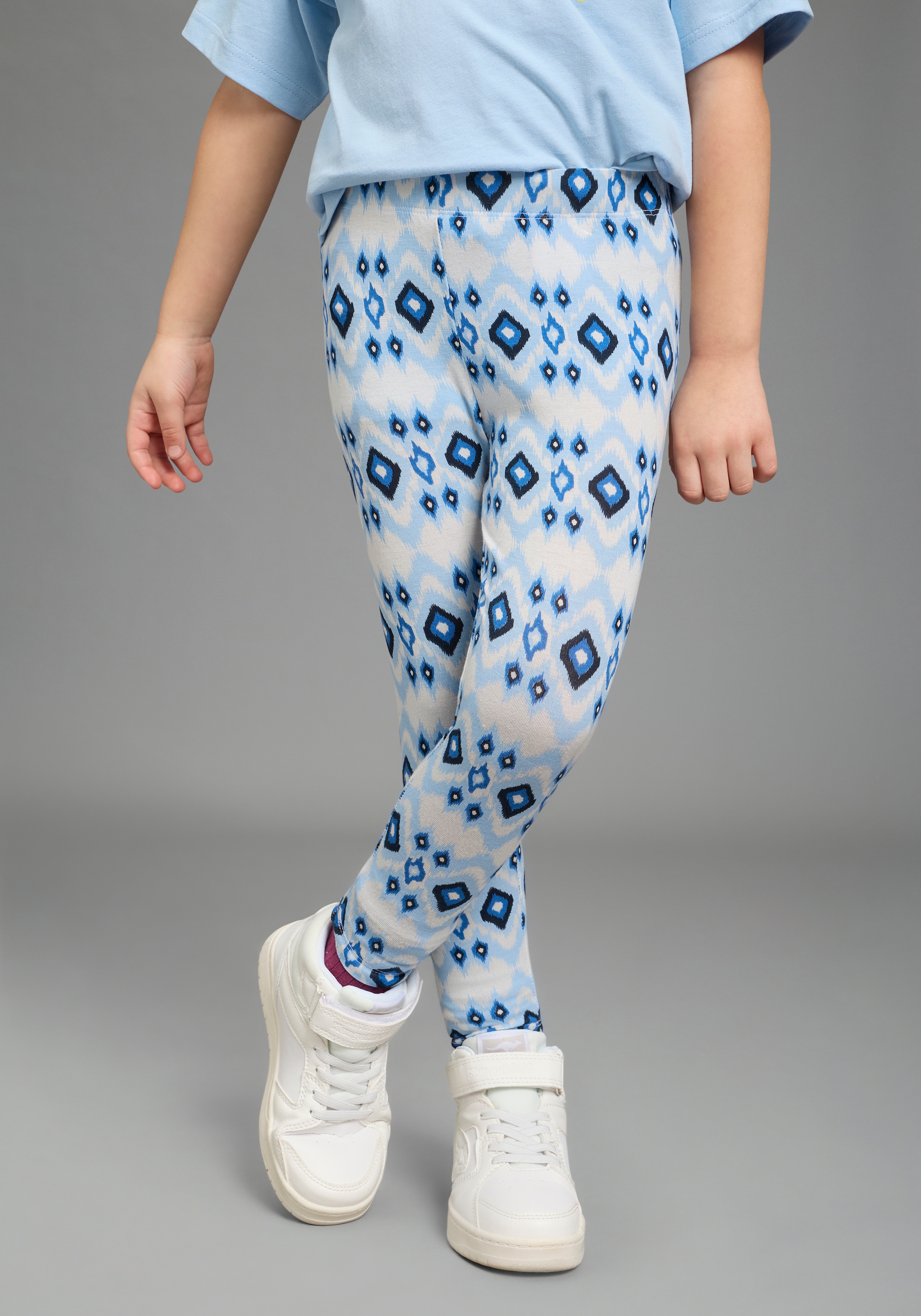 KangaROOS Leggings "Kangaroos 2er Pack Leggings für kleine Mädchen" schmale Passform, normale Leibhöhe, mit innenliegendem Gummizug