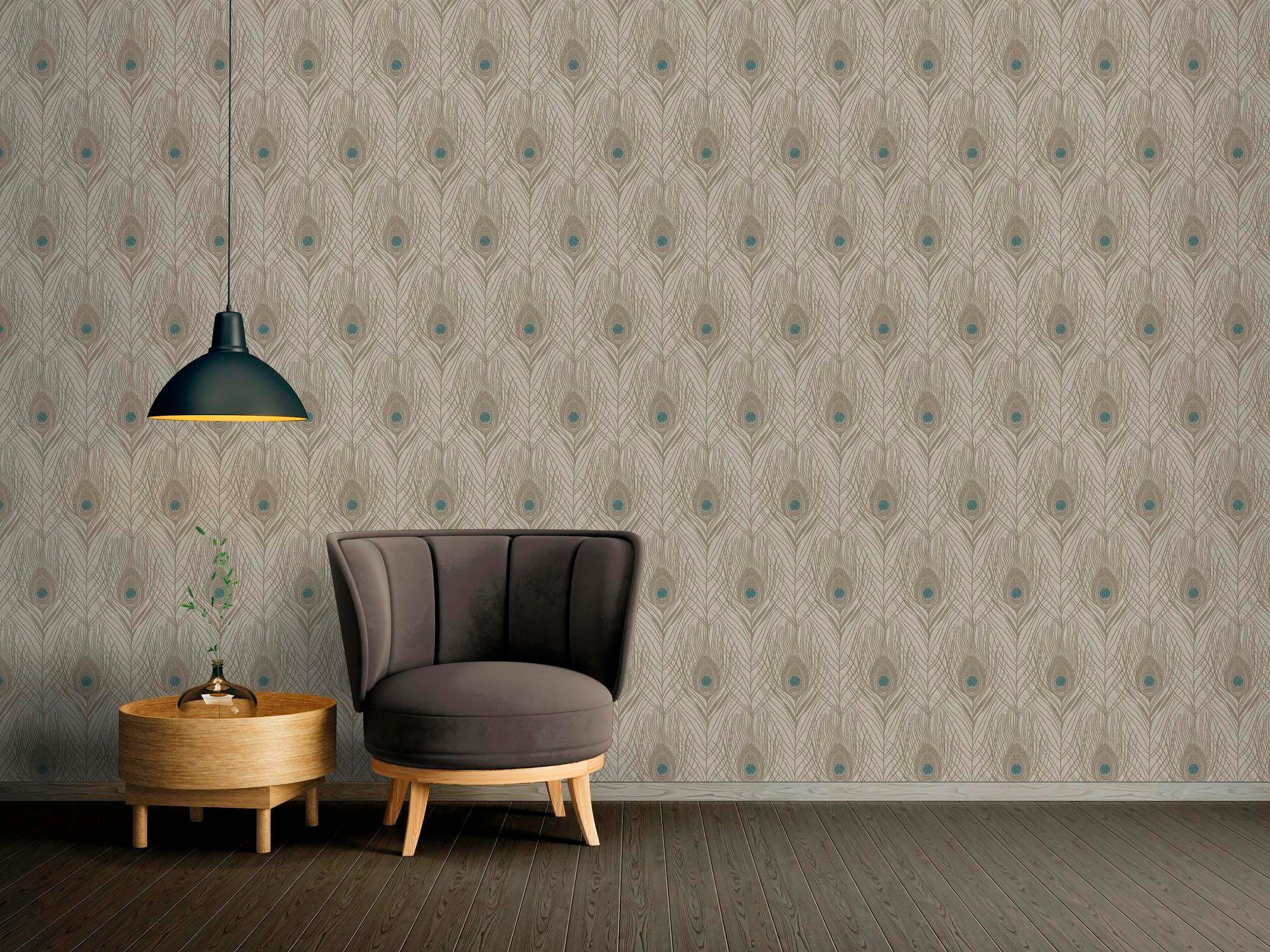 Architects Paper Vliestapete »Absolutely Chic«, Motiv-abstrakt-naturalistisch, Designtapete Tapete Federn Tapeten Wohnzimmer Schlafzimmer Küche Optik