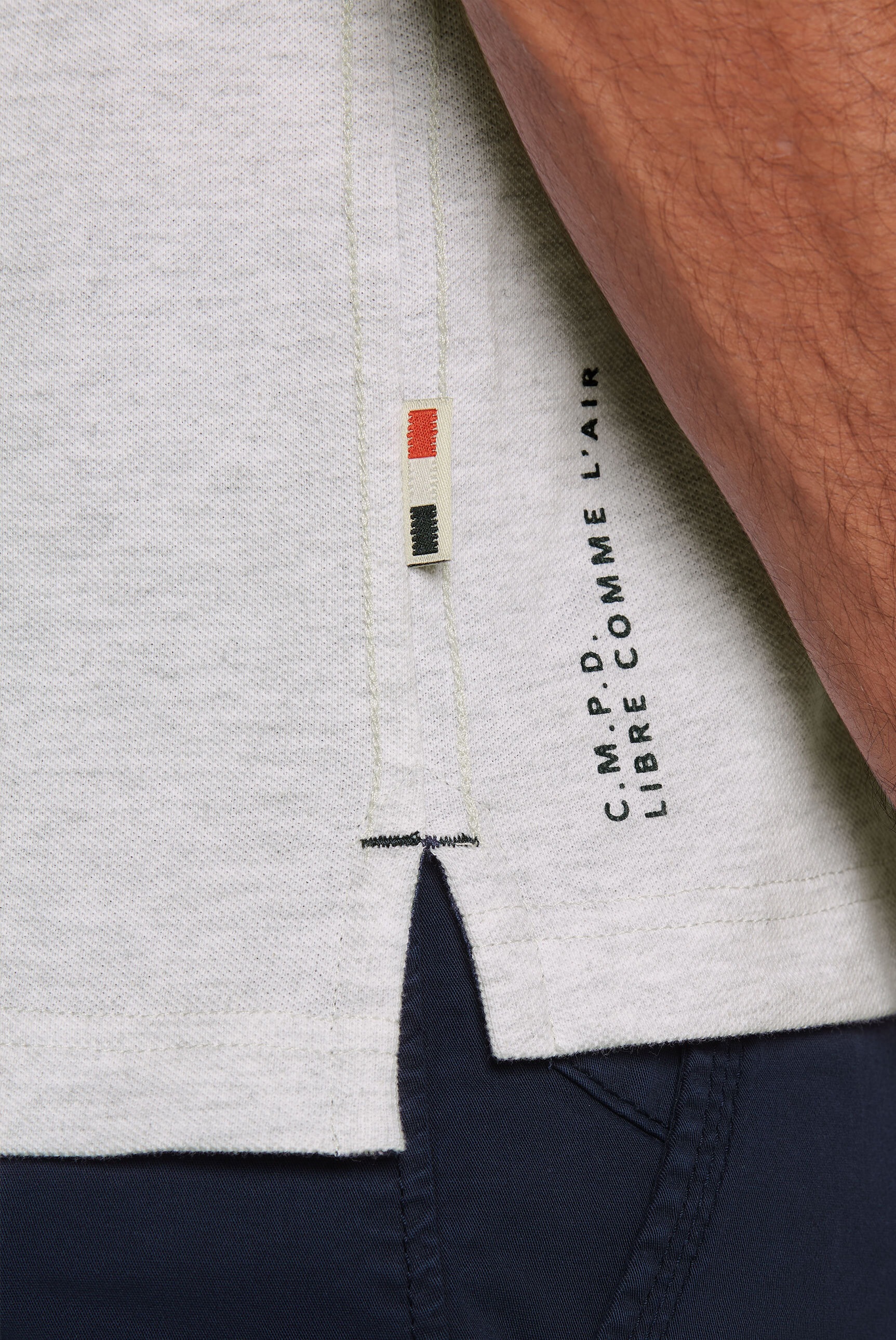 CMPD Poloshirt, mit Seitenschlitze und längerer Rückenpartie