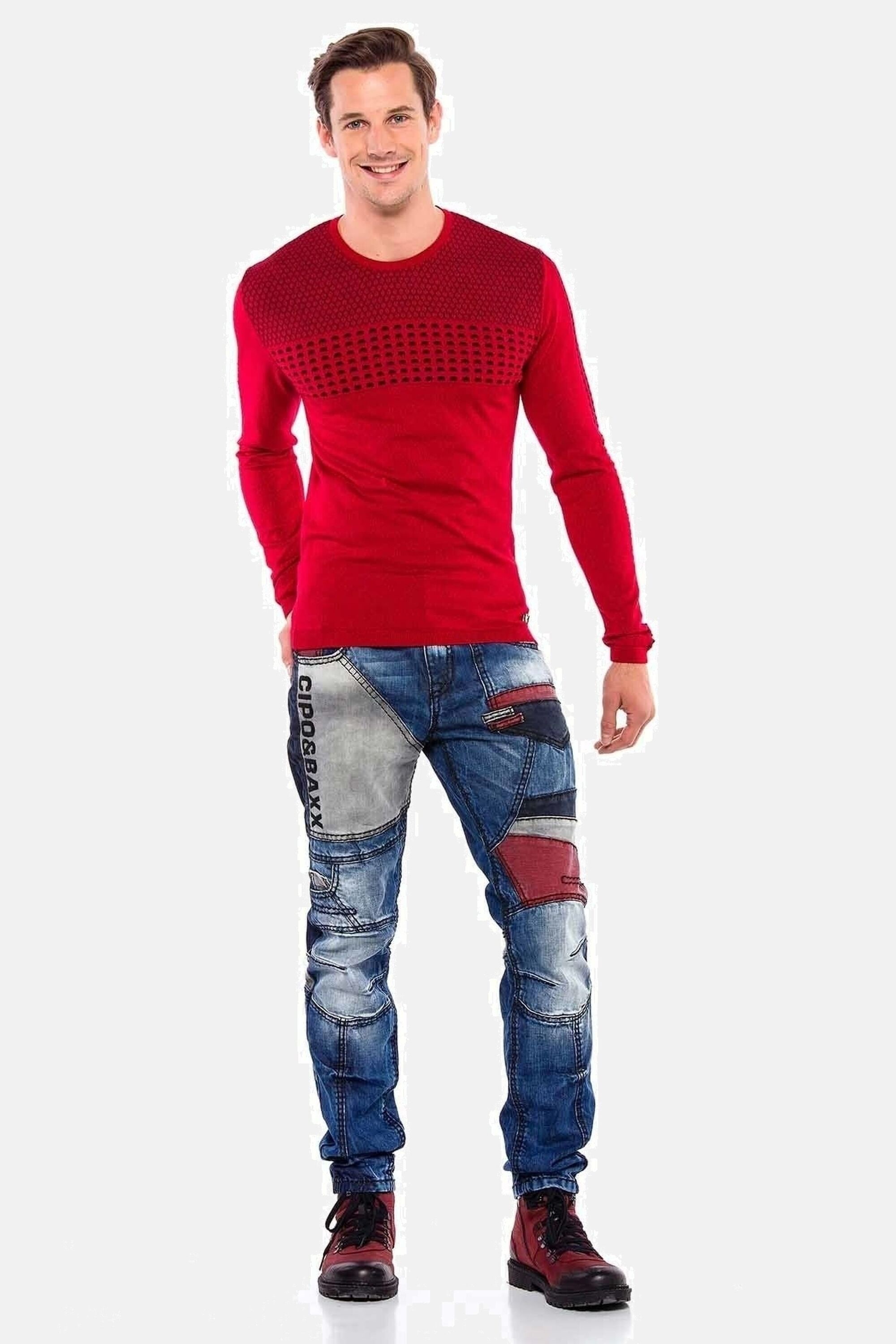 Cipo & Baxx Regular-fit-Jeans »Jeans«, im extravaganten Design, CD574