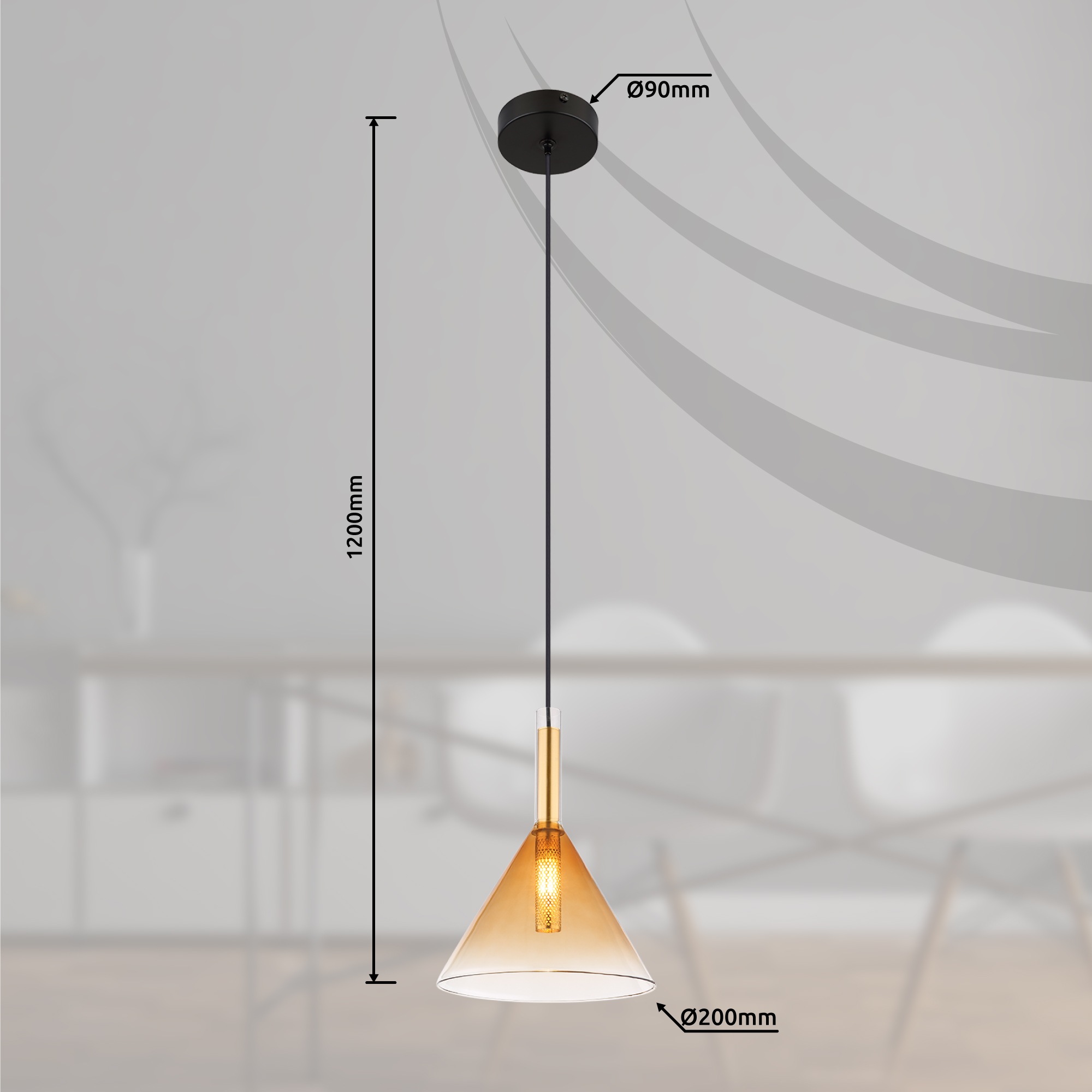 GLOBO LIGHTING Hängeleuchte »LOPUSA« G9 1 Stk. Hängelampe Esszimmer-Leuchte Esstischleuchte Wohnzimmer