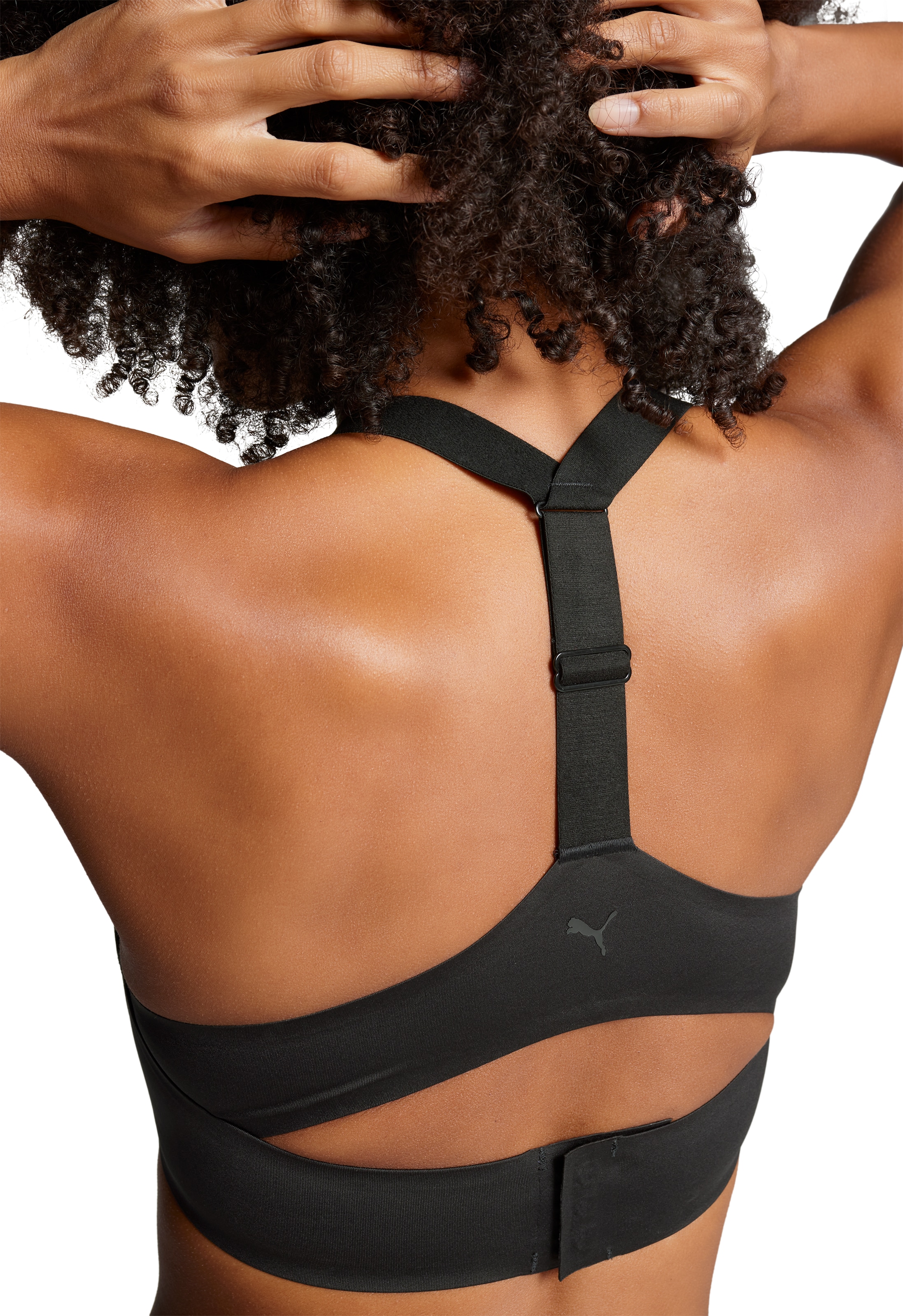 PUMA Bügelloser BH »PUMA WOMEN HIGH SUPPORT ACTIVE BRA 1P«, Mit breiten Trägern, Doppelcupgrößen