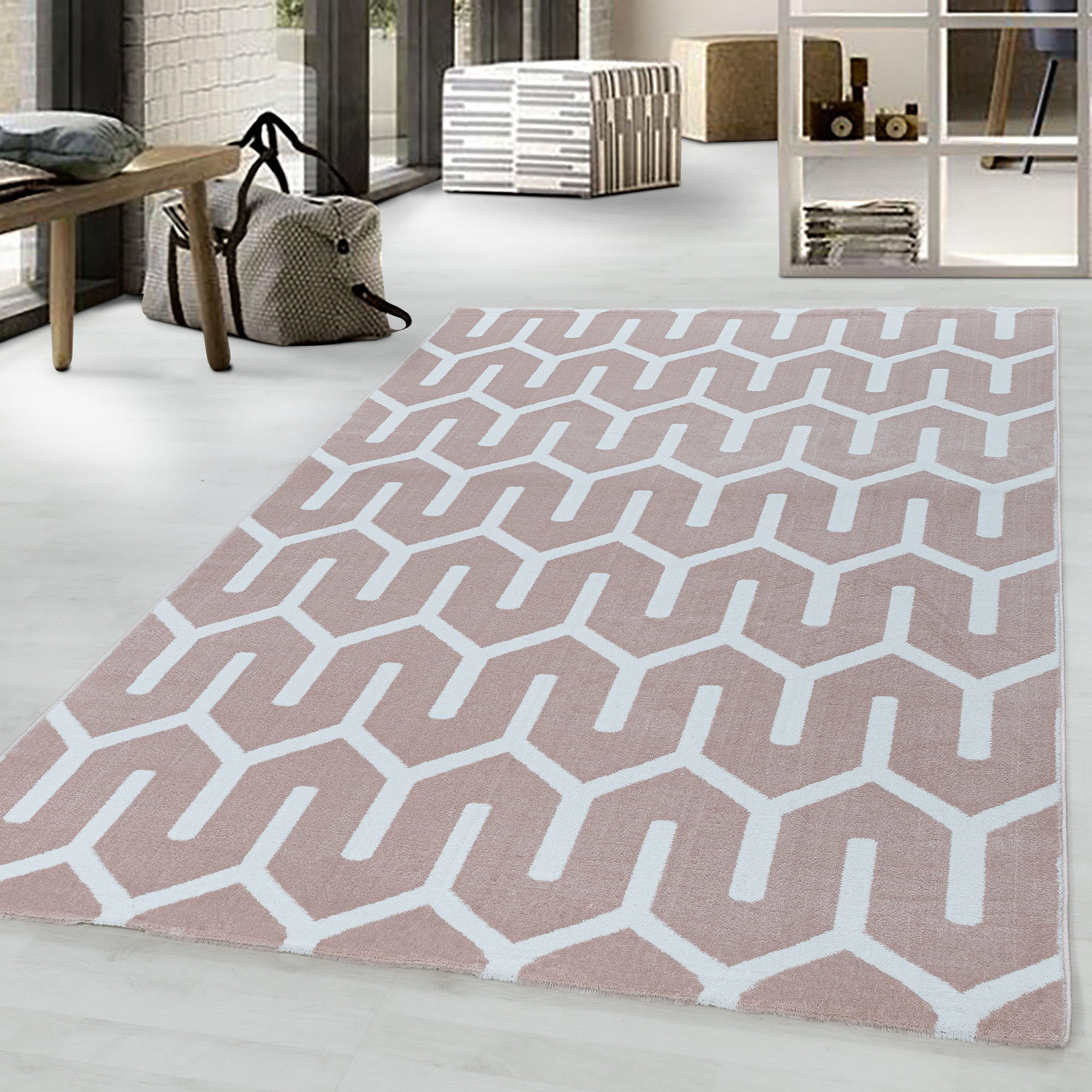 Ayyildiz Teppiche Teppich "COSTA 3524" rechteckig 11 mm Höhe Kurzflor, Gemustert, Wohnzimmer