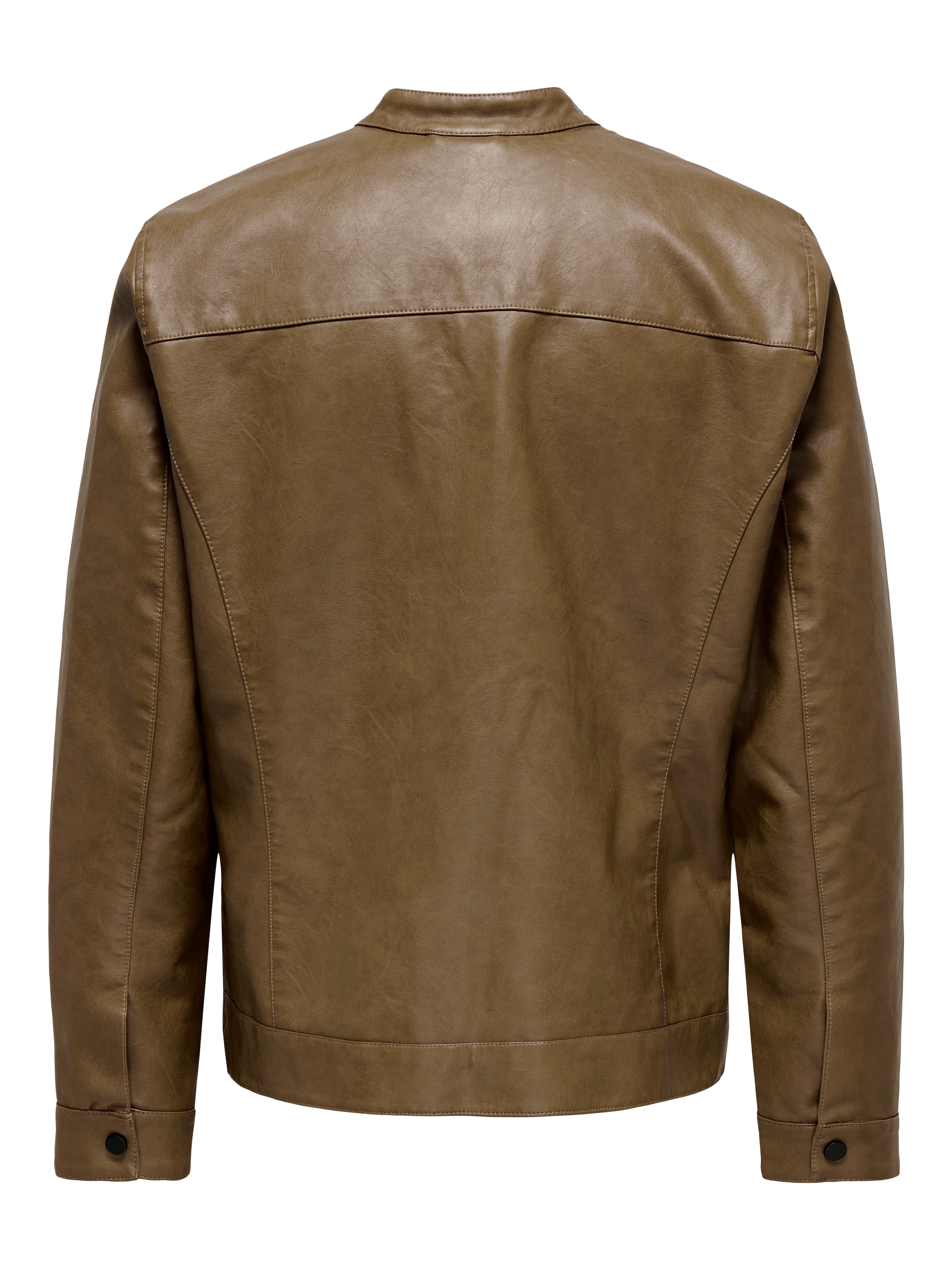 ONLY & SONS Bikerjacke »MIKE PU RACER JACKET«, ohne Kapuze