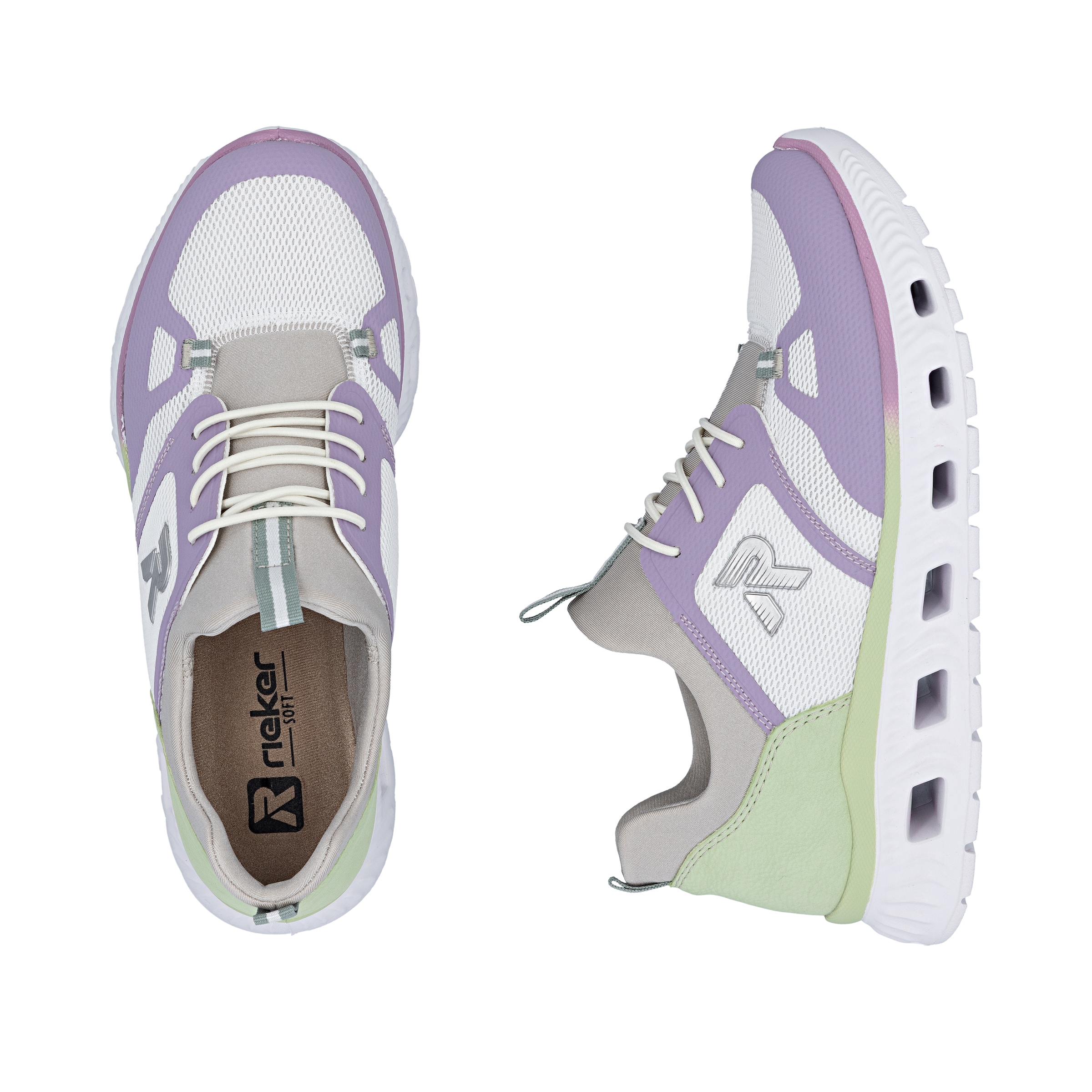 Rieker Slip-On Sneaker  Slipper, Freizeitsneaker, Halbschuh mit MemoSoft- Innensohle