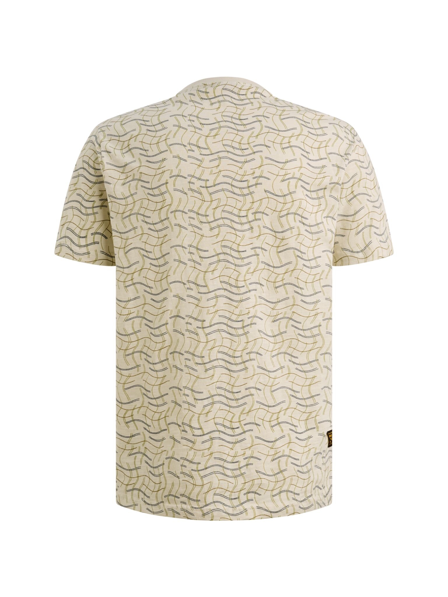 PME LEGEND Kurzarmshirt »T-shirt RH slub jersey alloverprint« gemustert, mit Logo-Badge