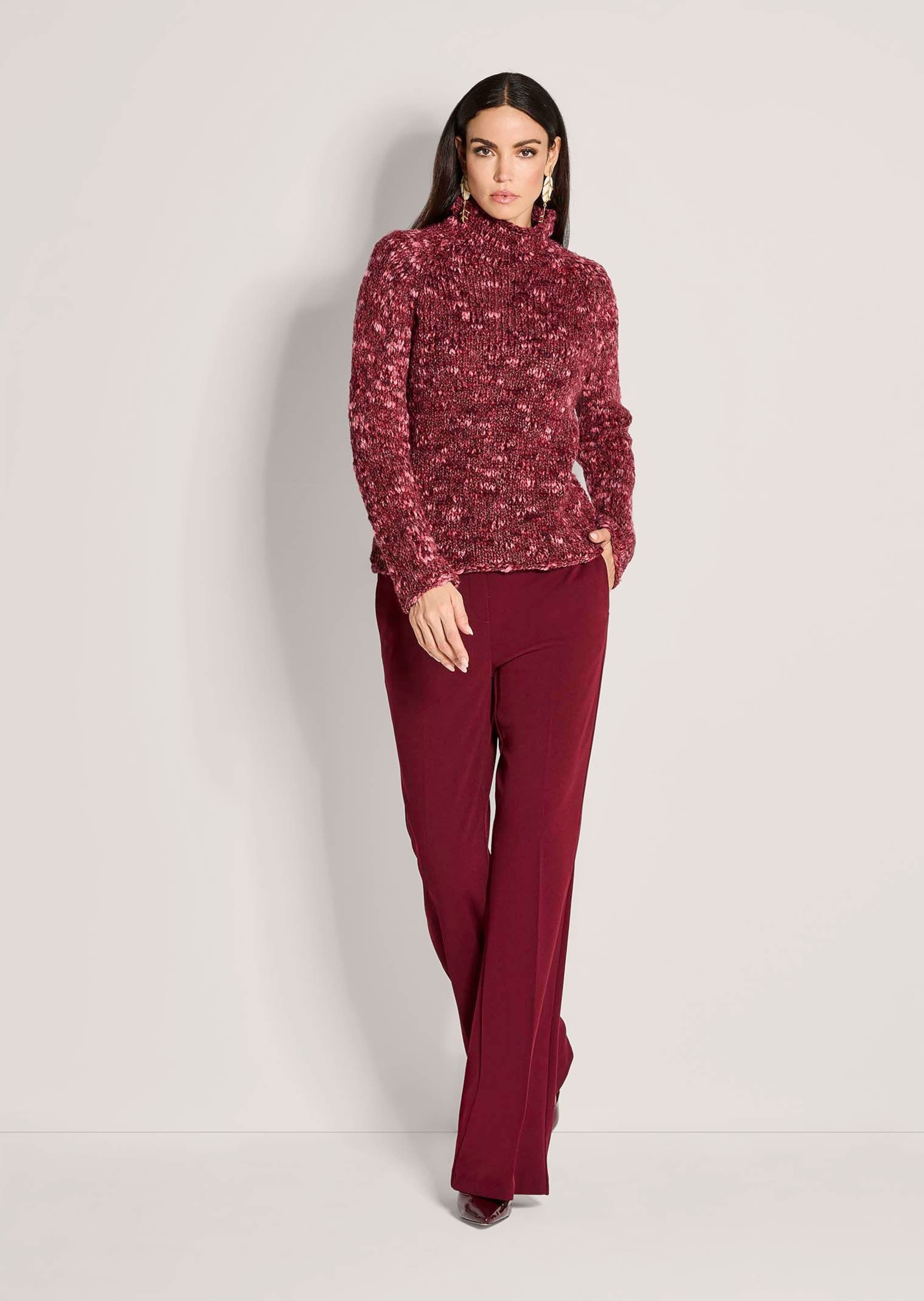 MADELEINE Longpullover "Strickpullover Eleganter Grobstrickpullover mit Ste günstig online kaufen
