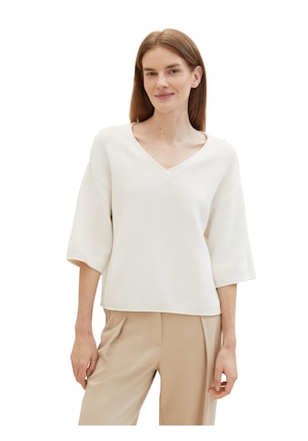 V-Ausschnitt-Pullover, mit Drop-Shoulder