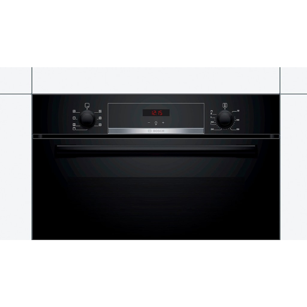 BOSCH Einbaubackofen »HBA533BB1«, 4, HBA533BB1, mit Teleskopauszug nachrüstbar, ecoClean Direct