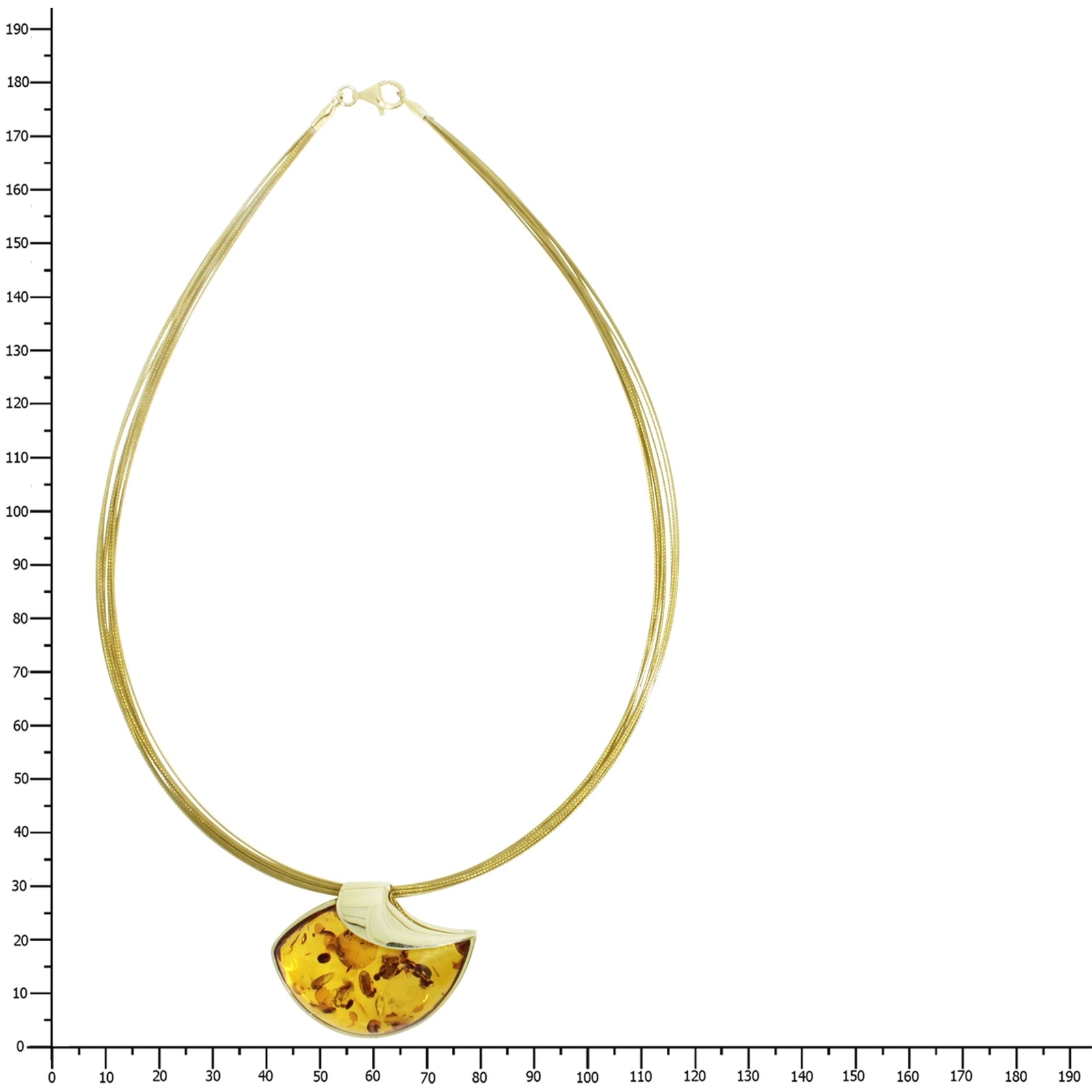 Collier OSTSEE-SCHMUCK "- Jula - Gold 333/000 - Bernstein" Gr. 45, gold (gold 333, goldfarben, gelb), Halsketten, Damen, 45, Gelbgold 333, Collier 6