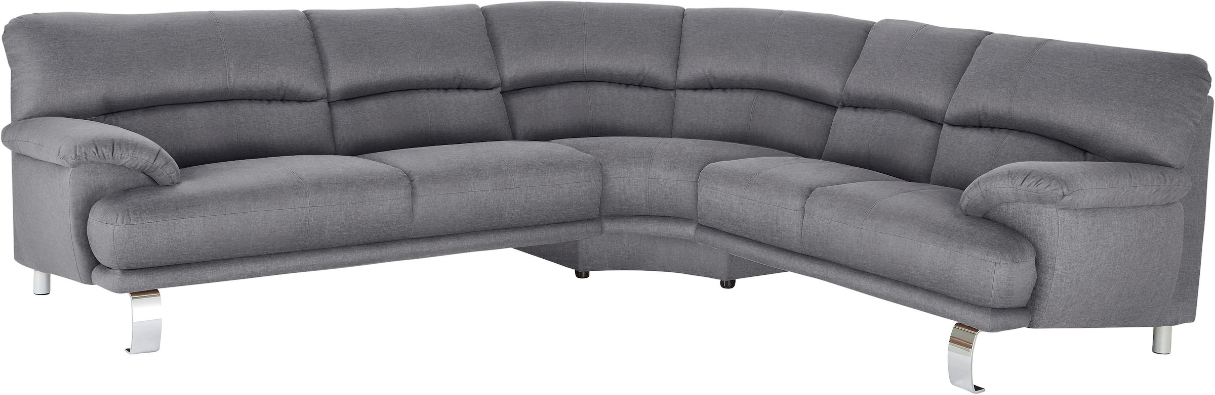 TRENDMANUFAKTUR Ecksofa »Cecilia II, in italienischen Design, bequem, hoher Sitzkomfort, L-Form«, extrabreite Armlehnen für noch mehr Sitzkomfort