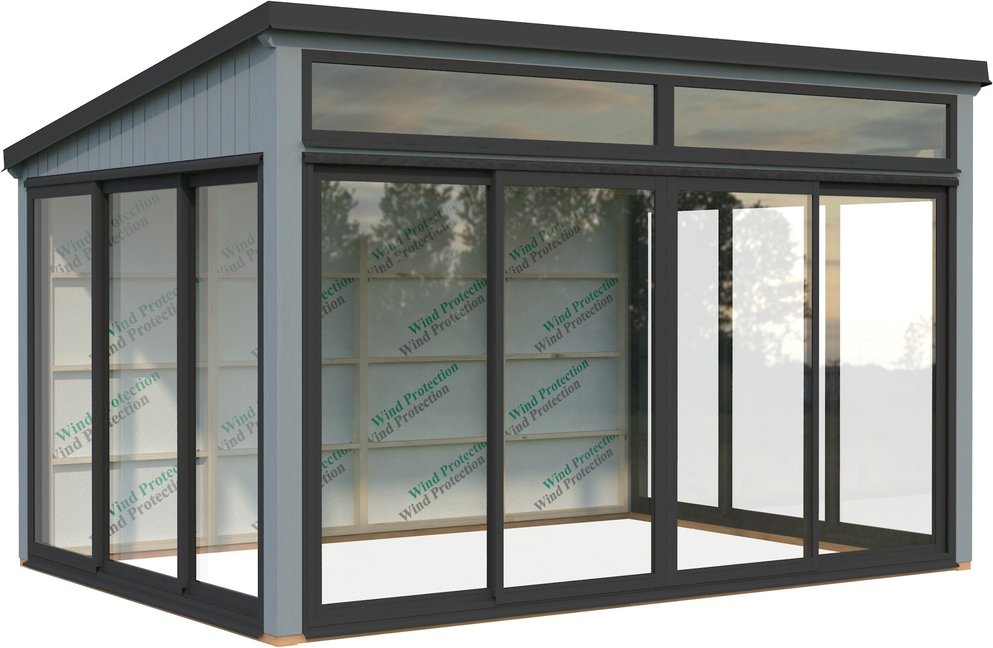 Palmako Holzpavillon "Saga 11,6 m² Slide" BxTxH: 430x307x273 cm