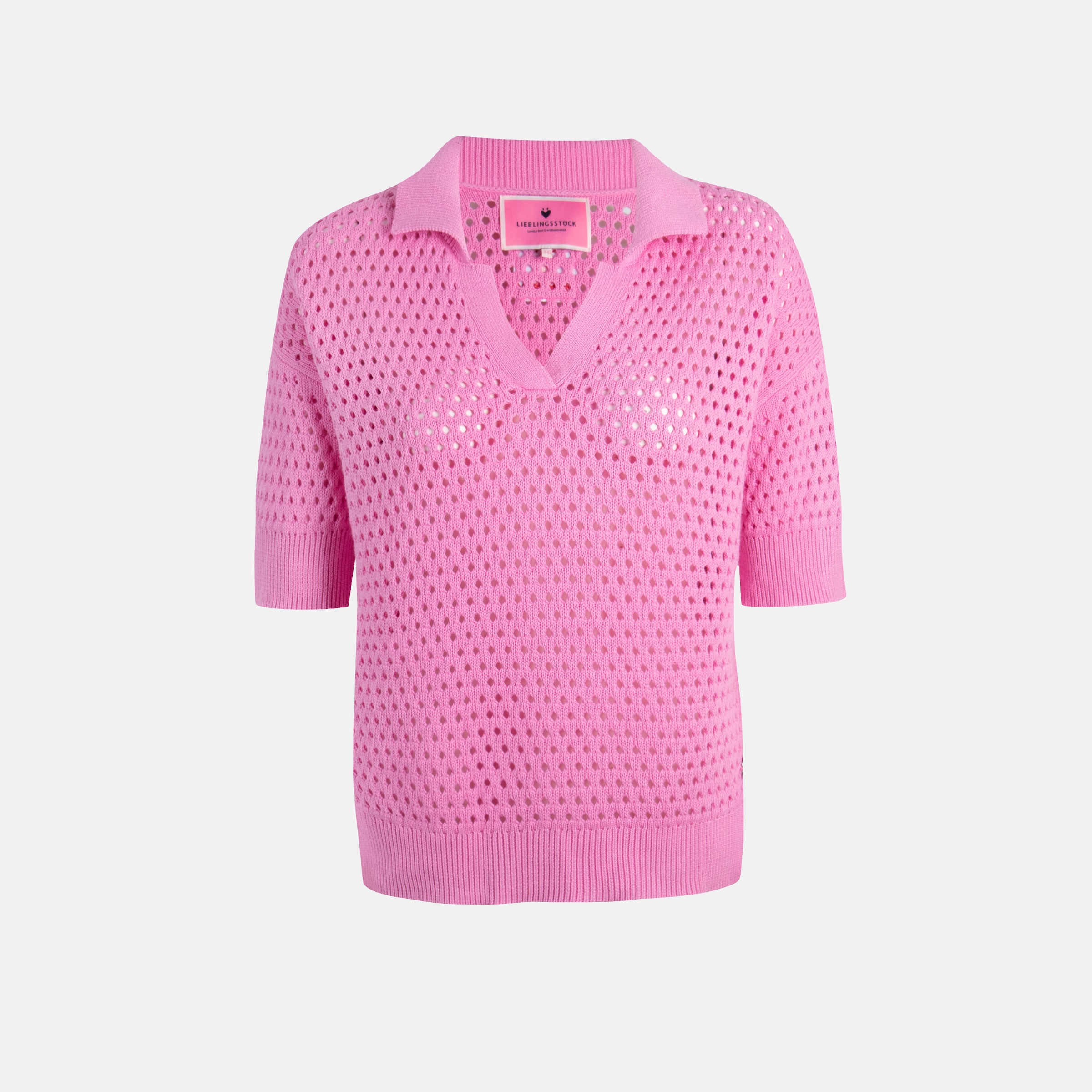 Lieblingsstück Strickpullover »PinsaL«, mit Umschlagkragen, kleiner V-Ausschnitt
