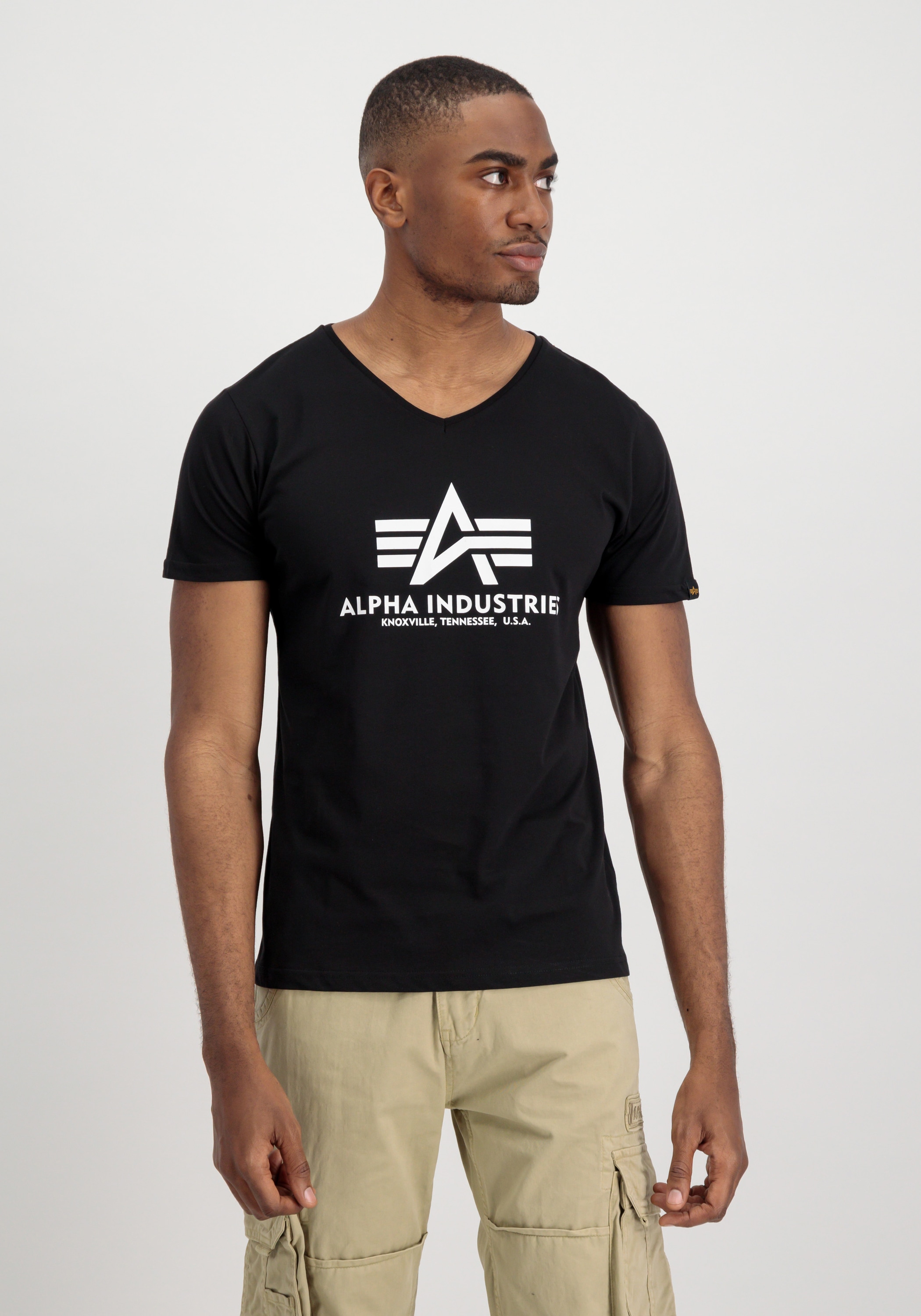 Alpha Industries T-Shirt "Alpha Industries Men - T-Shirts Basic V-Neck T" günstig online kaufen