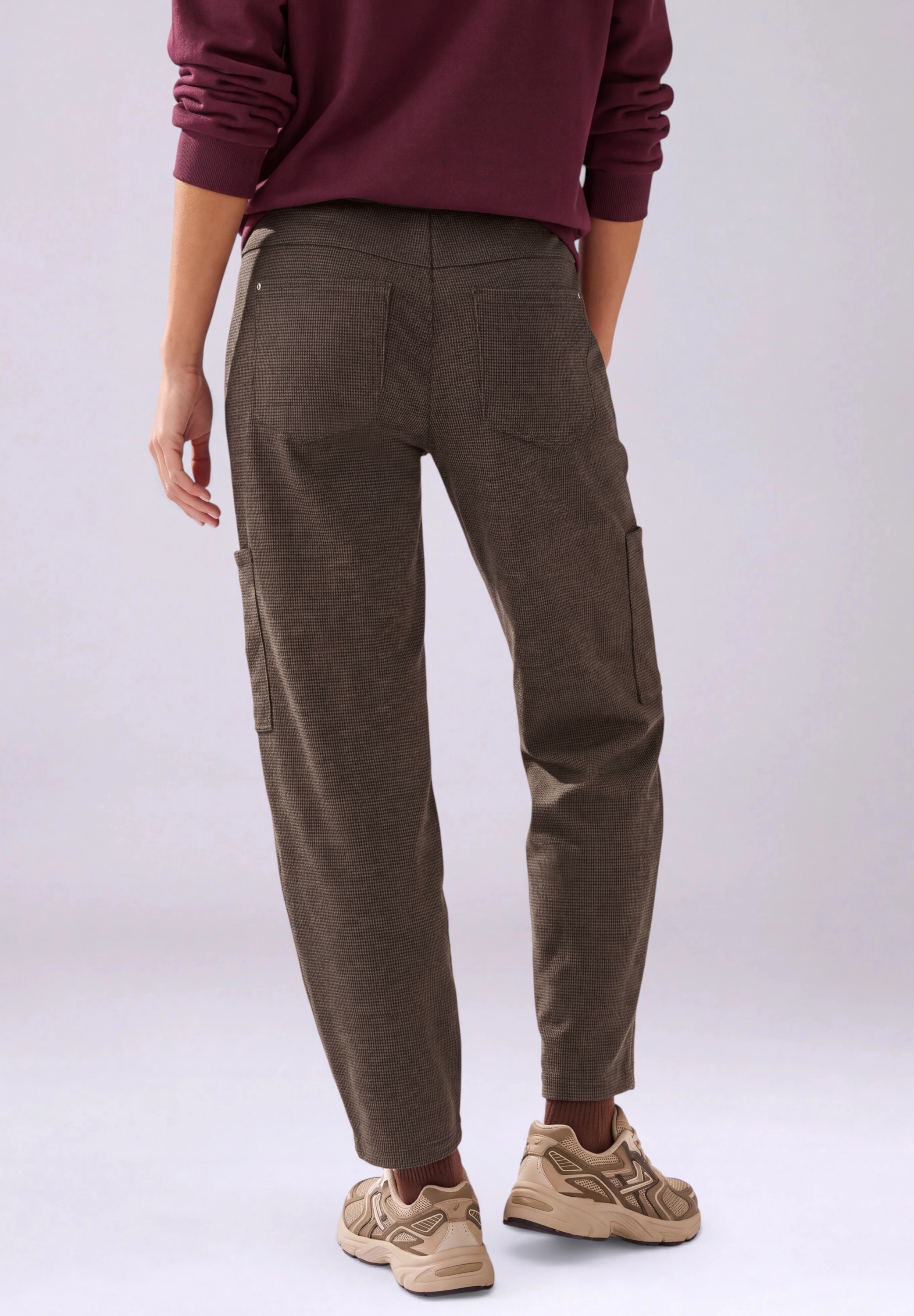 STREET ONE STUDIO Stoffhose  im elastischen Materialmix