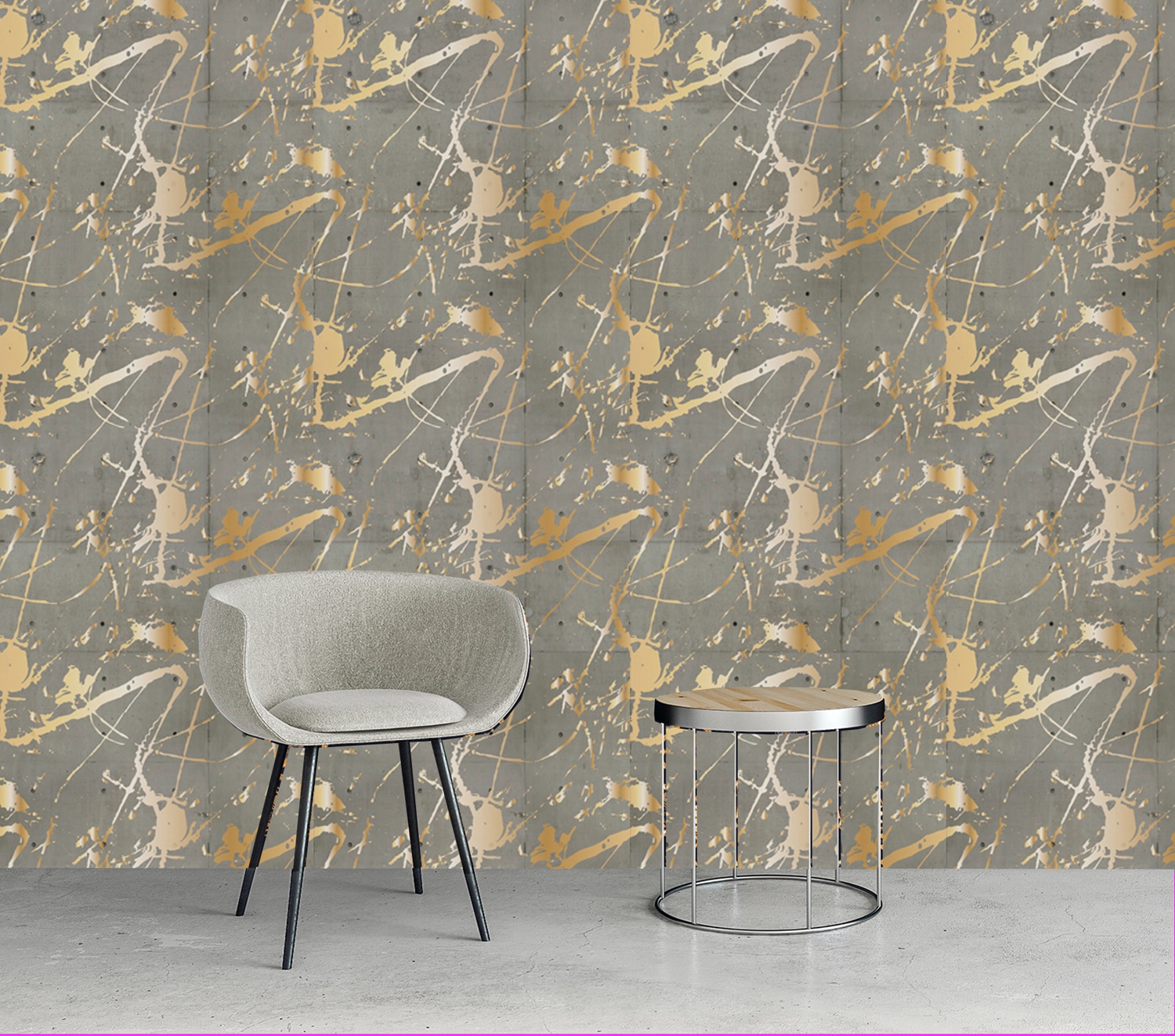 queence Vinyltapete »Mason«, bedruckt-Barock-Antikoptik-Kunst, 90x250cm, selbstklebend, kinderleichte Anbringung, Sticker