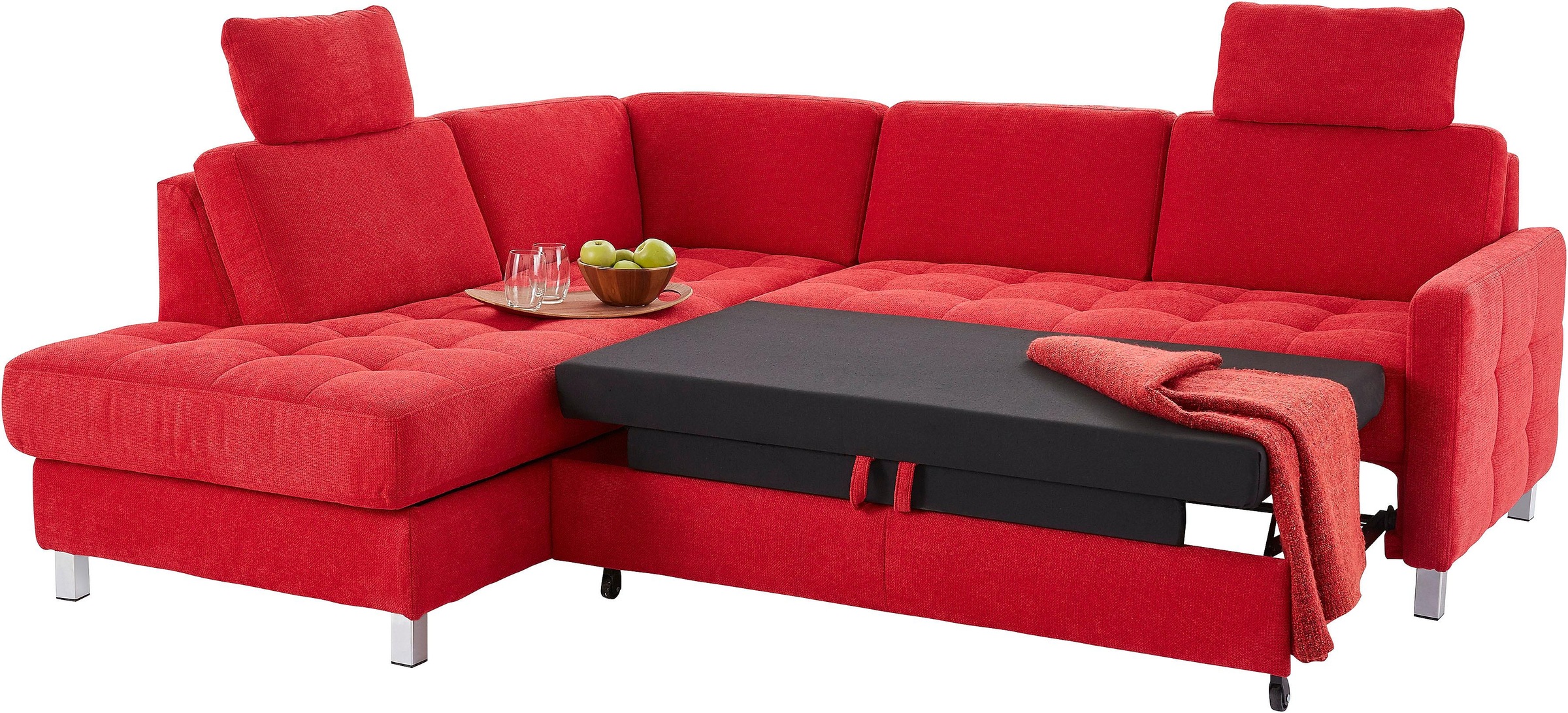 sit&more Ecksofa »Pablo L-Form«, wahlweise mit Bettfunktion