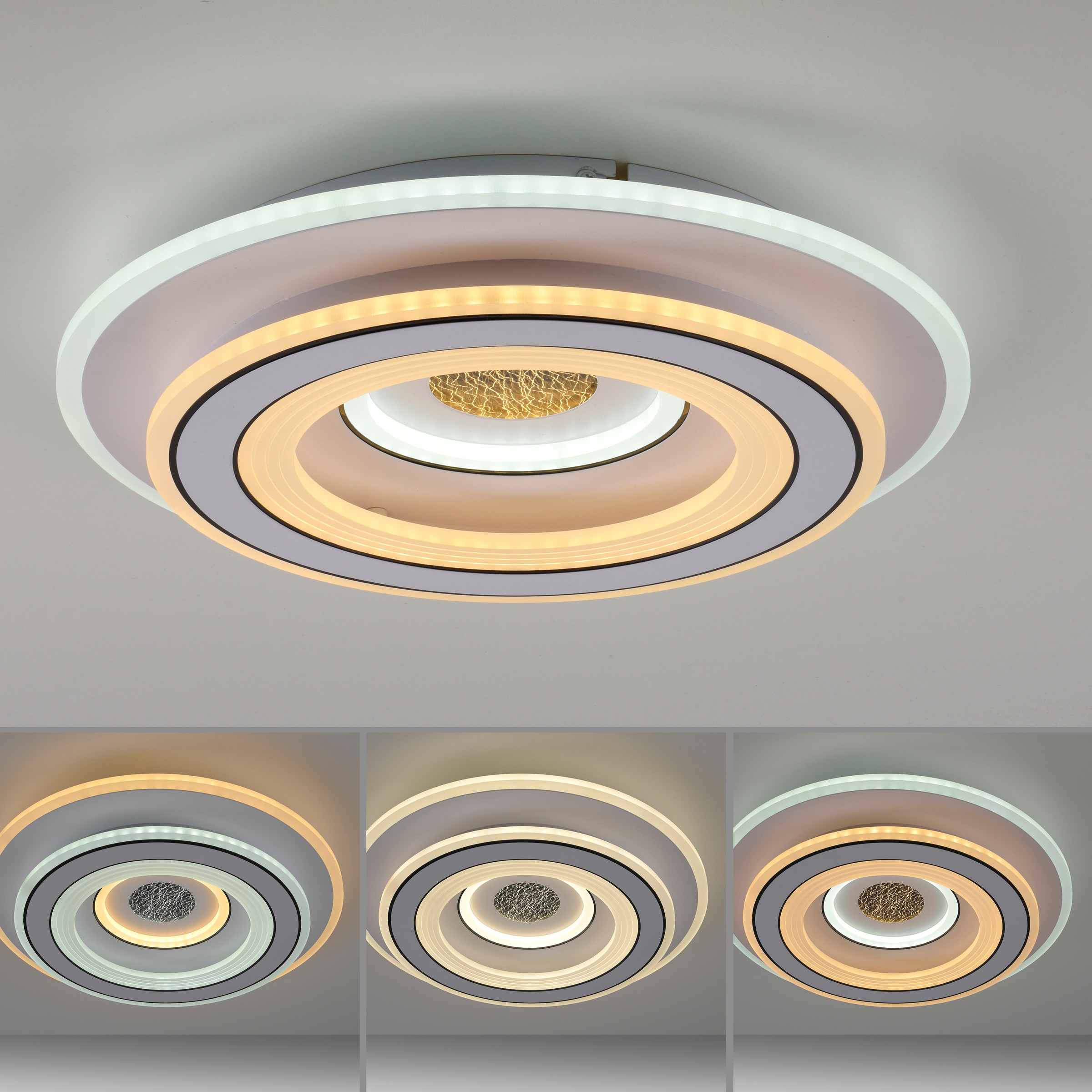 JUST LIGHT Deckenleuchte »TOLAGO«, 1 flammig, Leuchtmittel LED-Board | LED fest integriert, LED, Fernbedienung, Infrarot inkl.