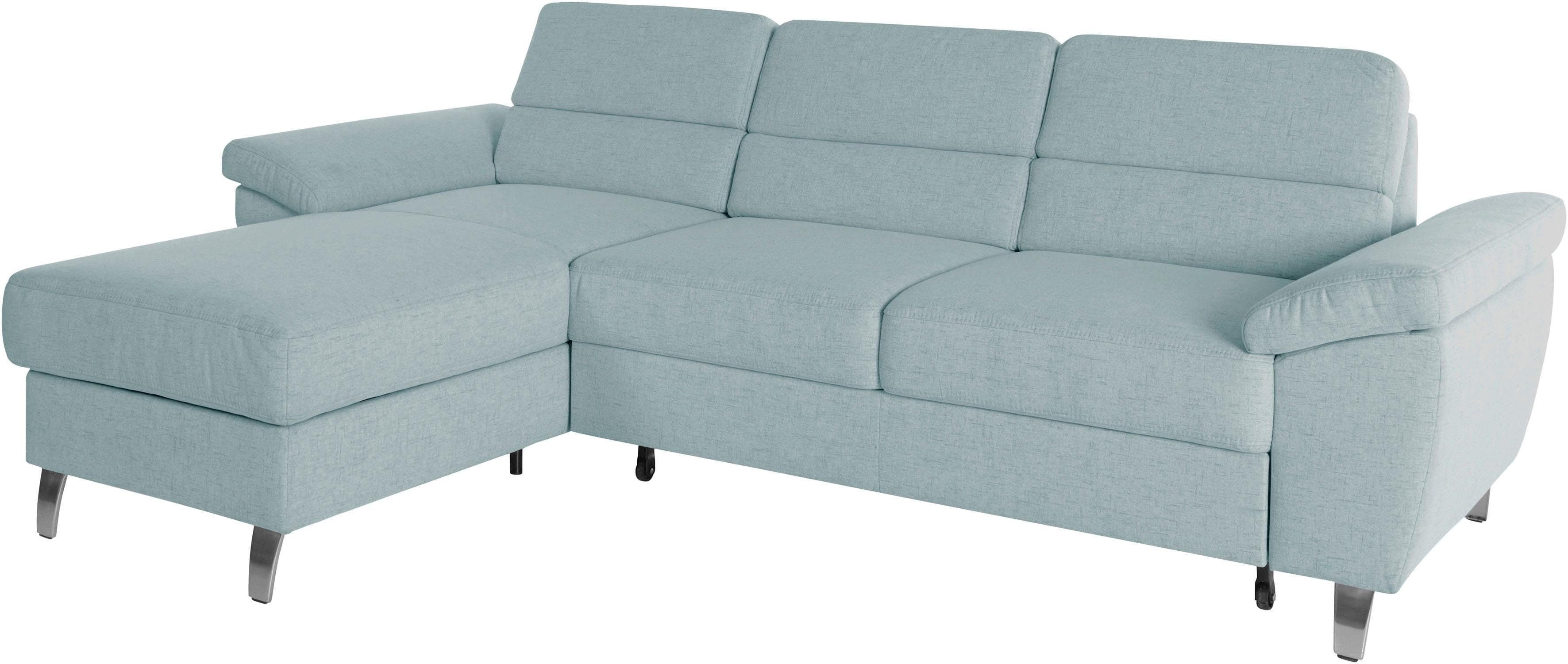 sit&more Ecksofa "Sorano L-Form" wahlweise mit Schlaffunktion und Bettkasten