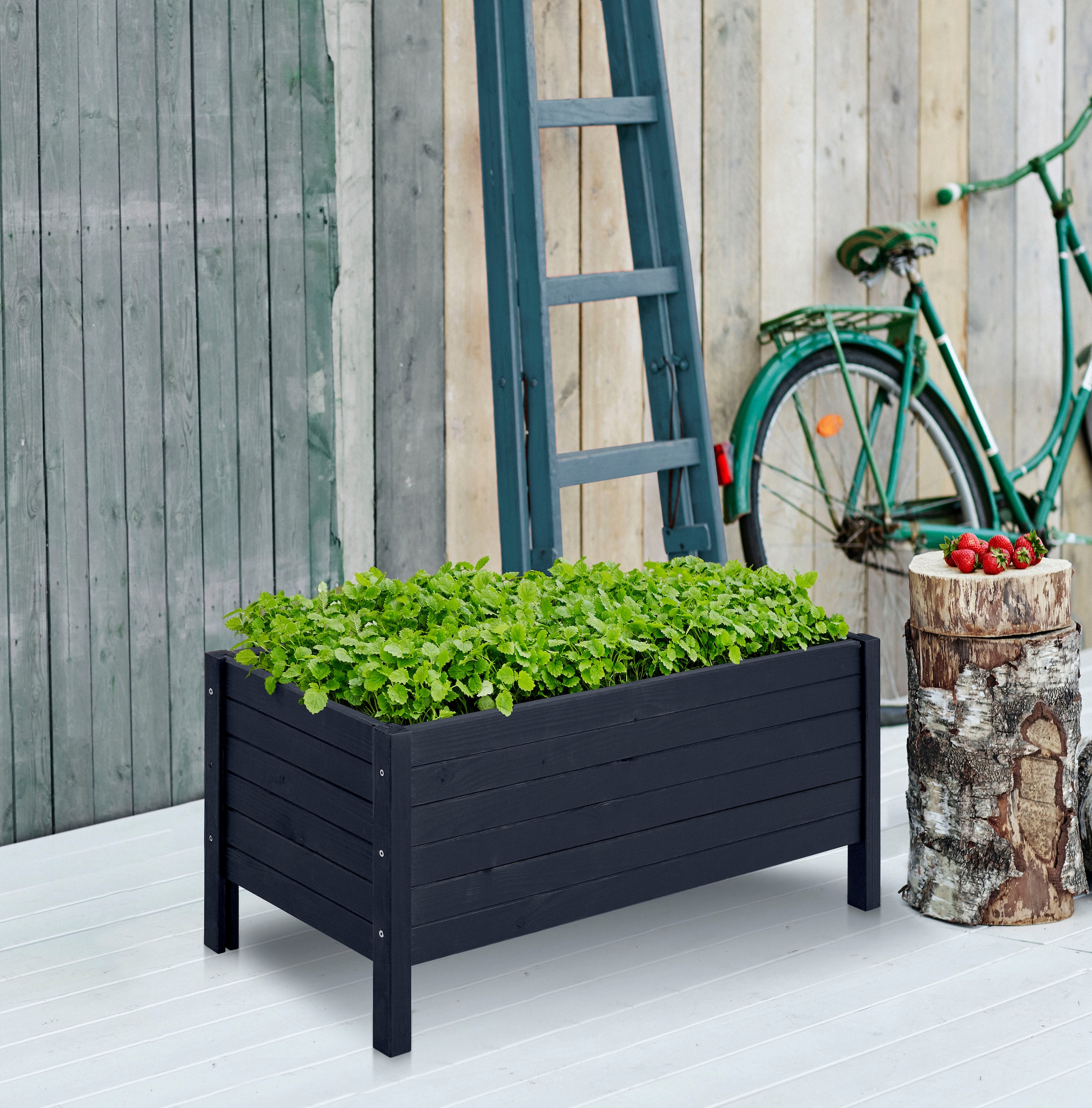 PLUS Blumenkasten, auf Beinen, BxTxH: 37x88x39 cm