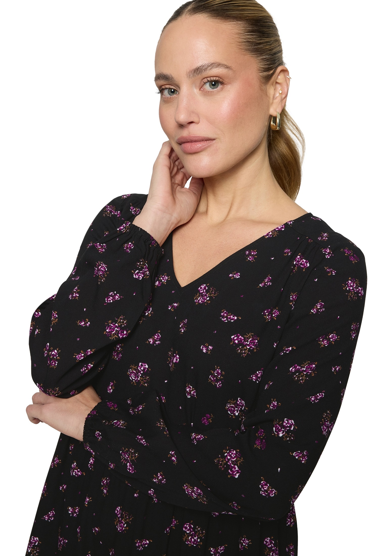 Zero Sommerkleid »Damen mit Aufdruck« Ohne Tasche drapiert / gerafft