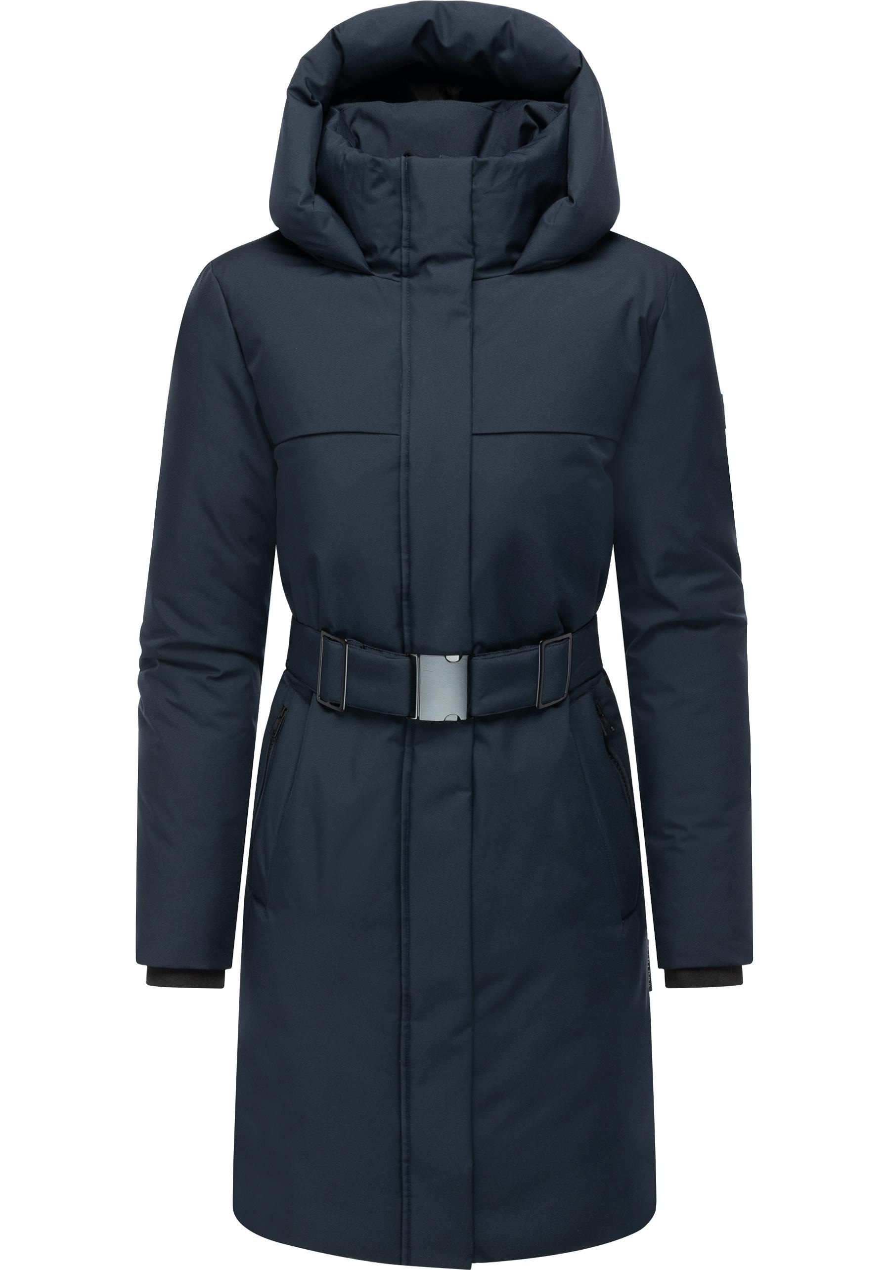 Navahoo Wintermantel "Gipfelspass XIV" Warmer Winterparka mit Taillengürtel