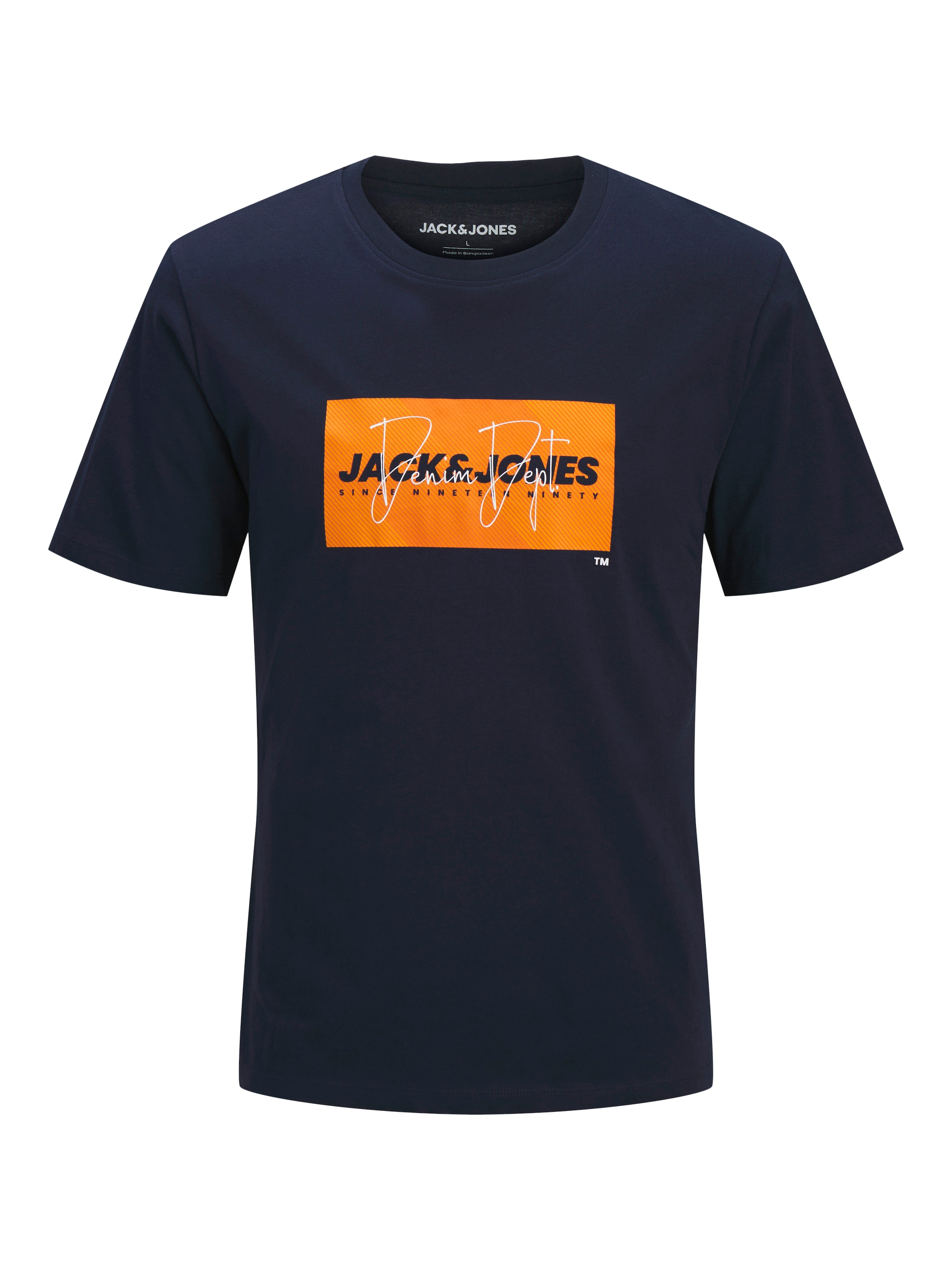 Jack & Jones Rundhalsshirt »JJCOLE PRINT TEE SS CREW NECK«