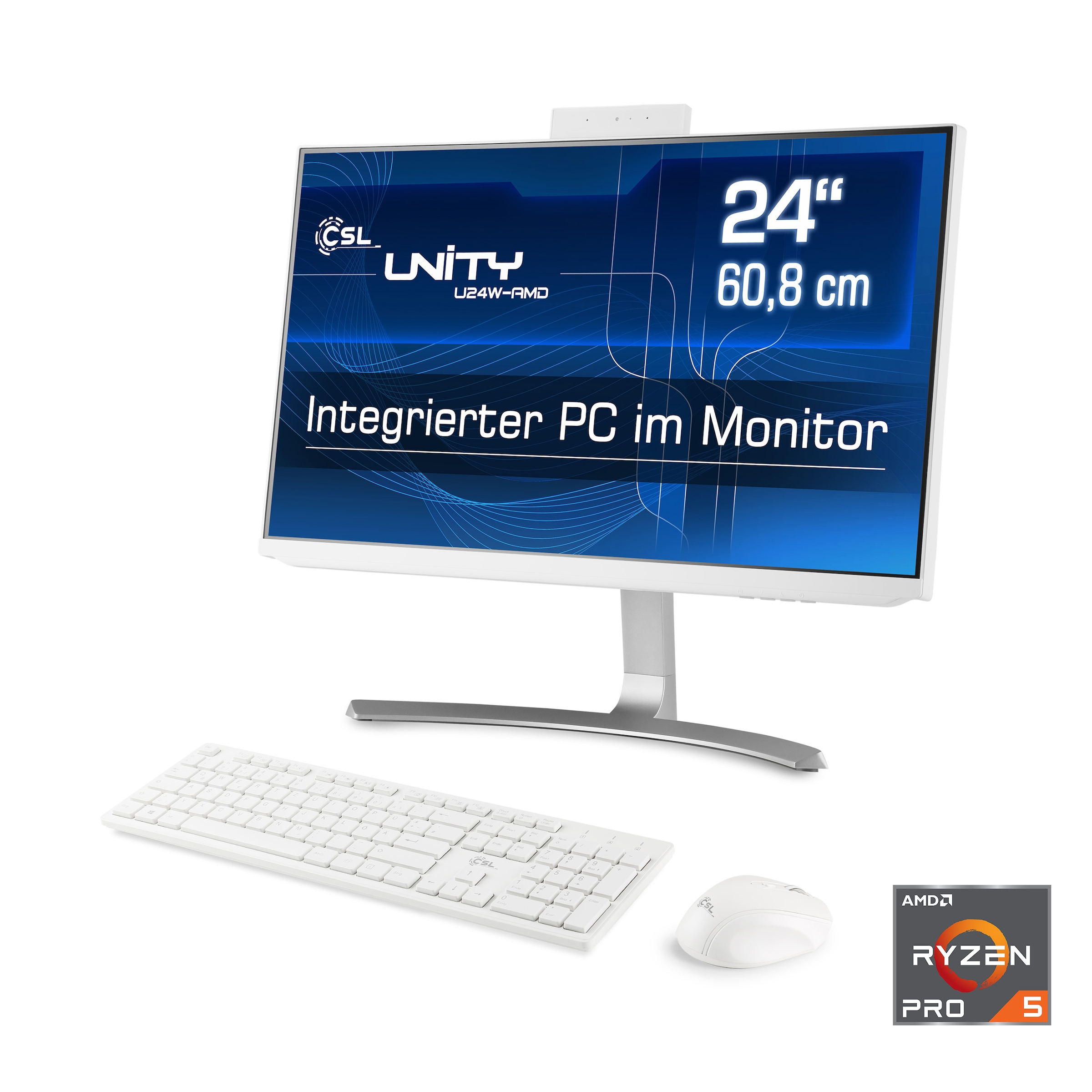 All-in-One PC »Unity U24W-AMD / 4650G / 1000 GB / 16 GB RAM / Win 11«