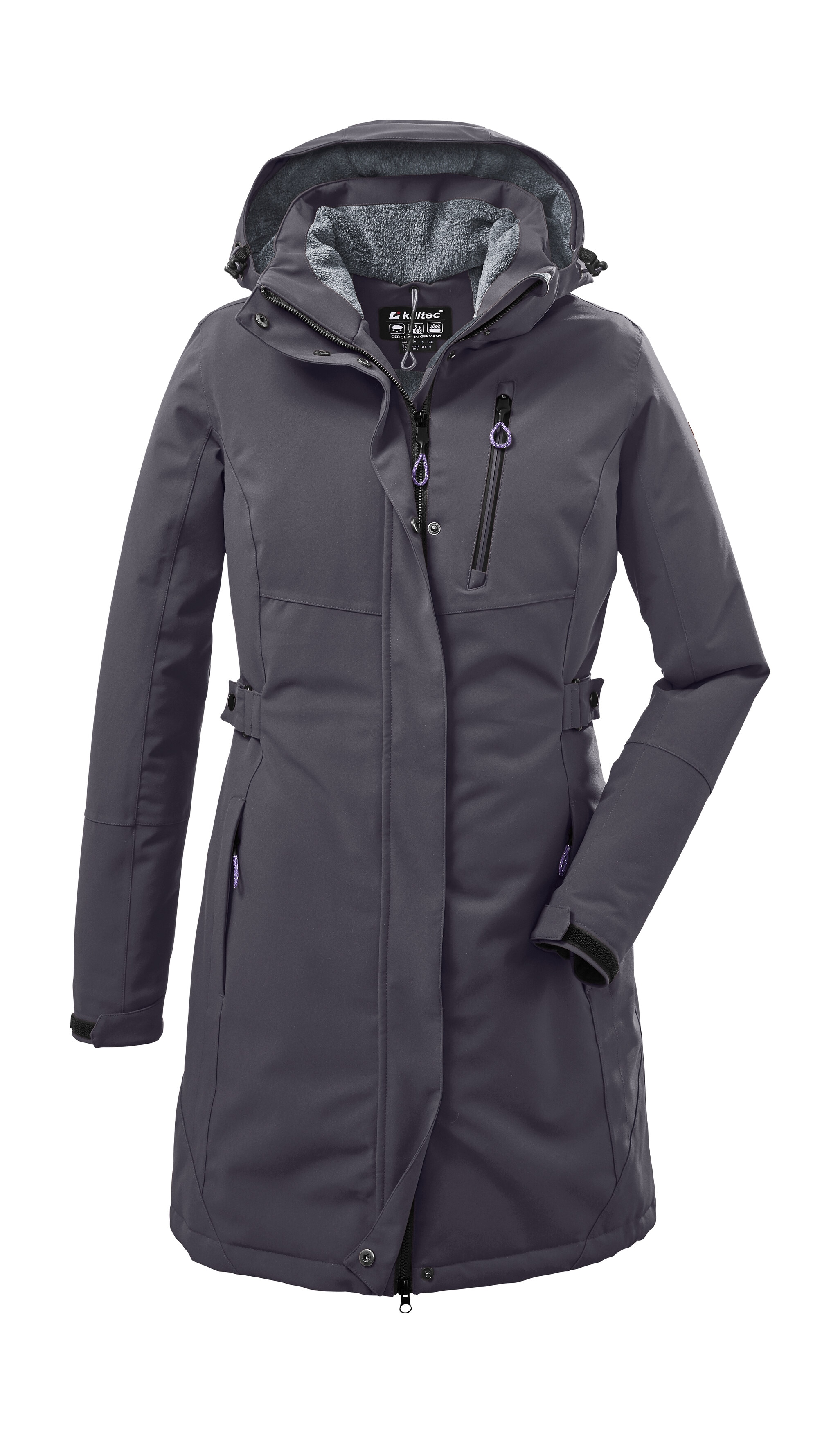 Killtec "KOW 165 WMN PRK" Wasser- und winddichter Parka mit Teddyfleece und abnehmbarer Kapuze