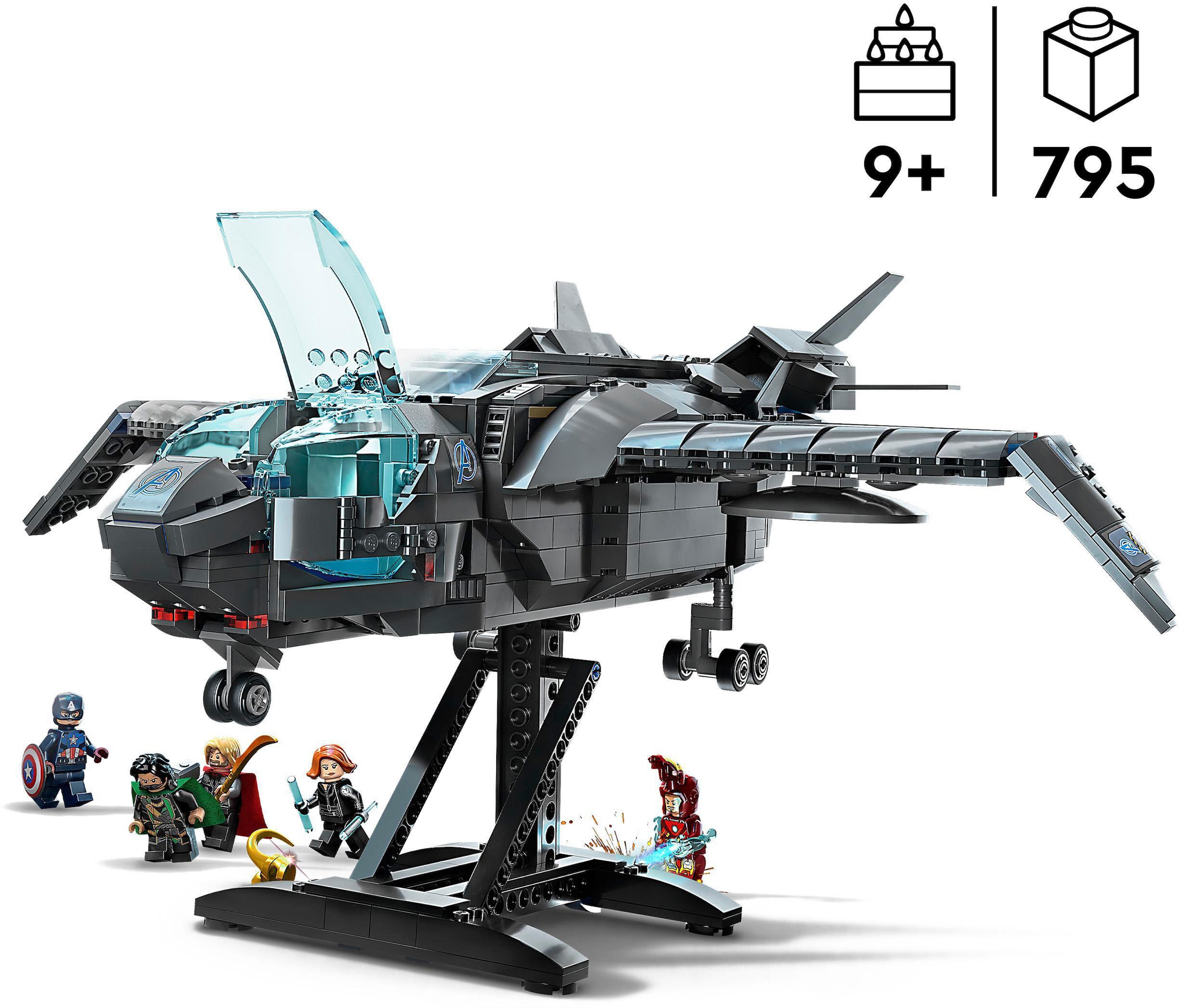 LEGO® Konstruktionsspielsteine »Der Quinjet der Avengers (76248), LEGO® Marvel«, (795 St.), Made in Europe