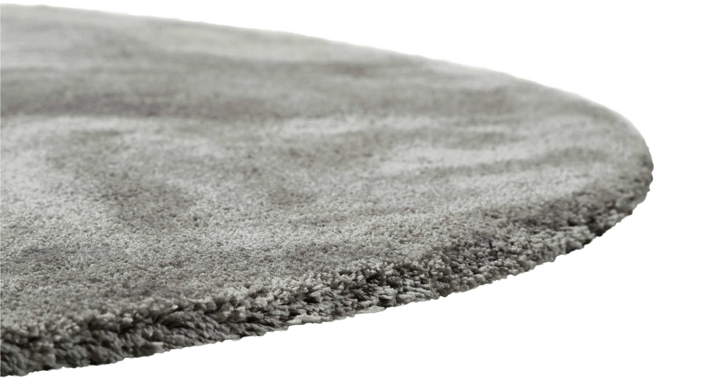 Homie Living Teppich »Pisa«, rund, 25 mm Höhe, Hochflor, Microfaser, uni, weich, Shaggy, Wohnzimmer, Schlafzimmer