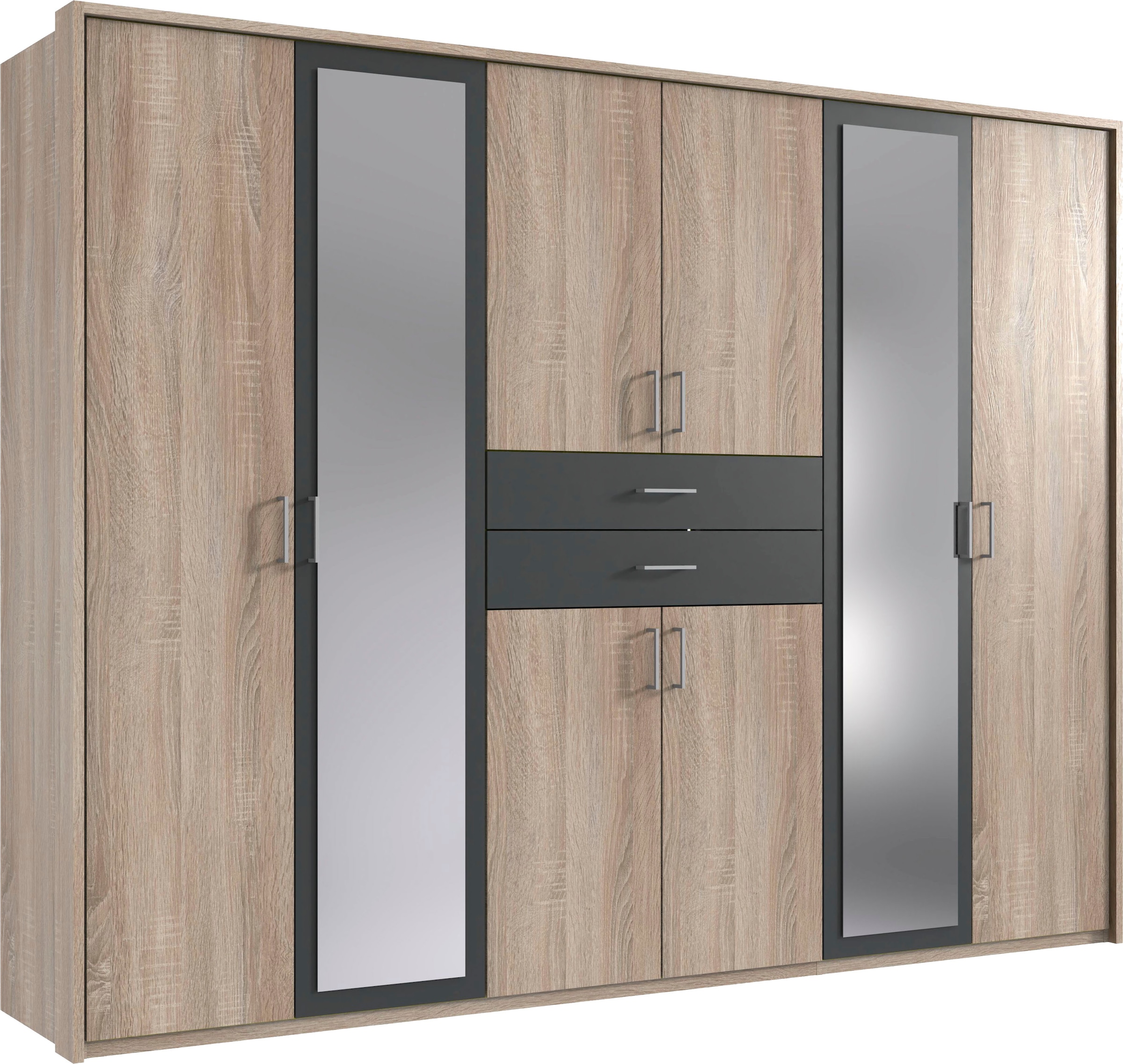 Wimex Kleiderschrank "Diver Drehtürenschrank mit Spiegel, in der Breite 270cm" Bestseller Schlafzimmerschrank wahlweise 3 Innenausstattungen