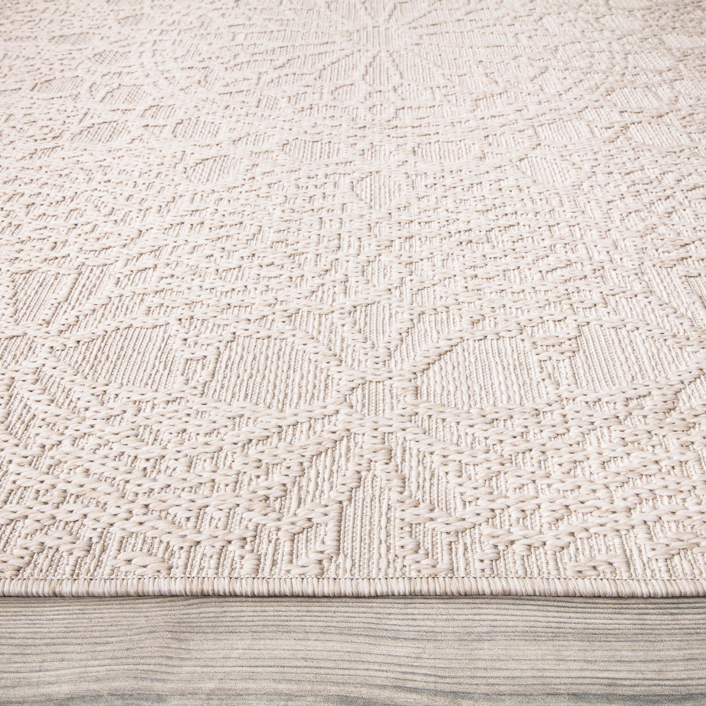 Paco Home Teppich In- »Rimini 411«, Uni geeignet | Effekt, Outdoor Hoch-Tief Farben, Rechnung BAUR und rechteckig, auf Flachgewebe