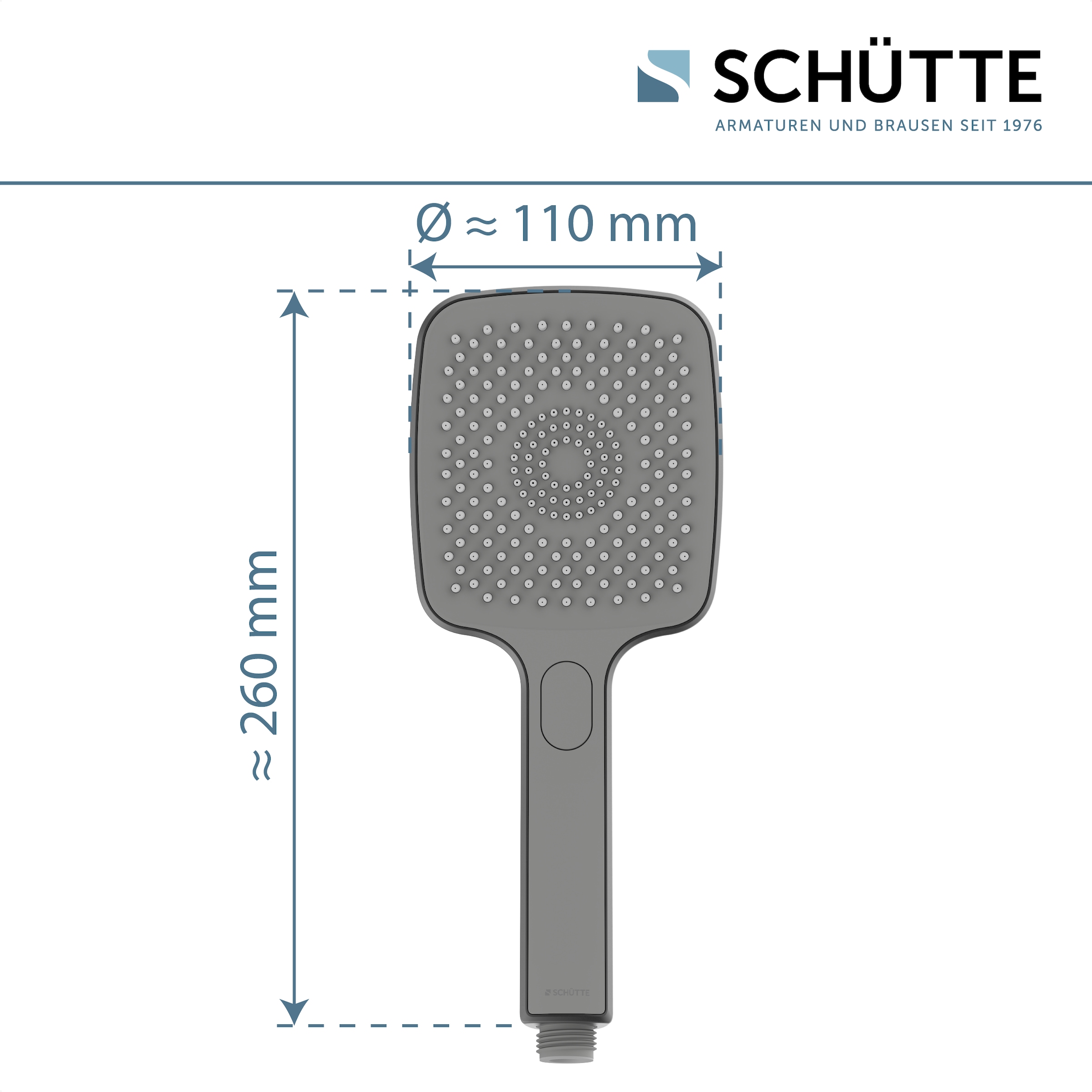 Schütte Handbrause »HAWAII«, 3-fach verstellbar, mit Antikalknoppen, wassersparend, rund