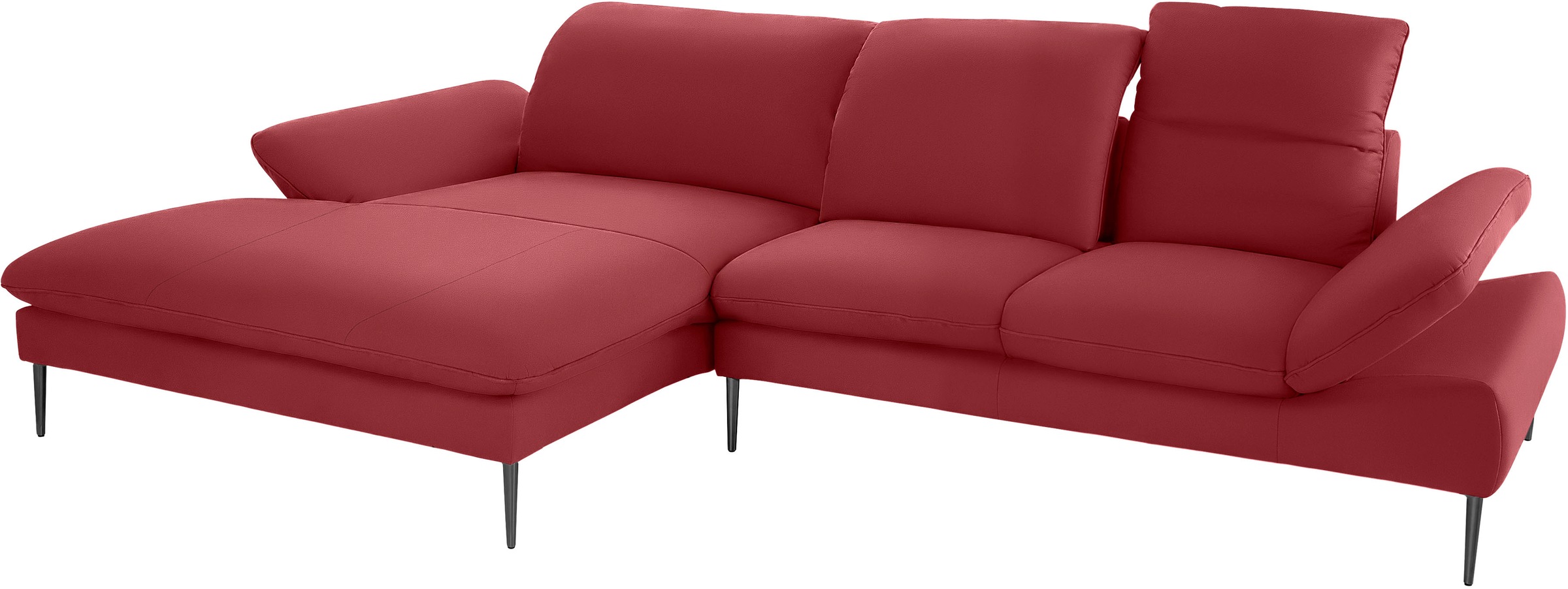 W.SCHILLIG Ecksofa »enjoy&MORE, Designsofa, bequem, zeitlos und elegant, L-Form«, Sitztiefenverstellung, Füße schwarz pulverbeschichtet, Breite 340 cm