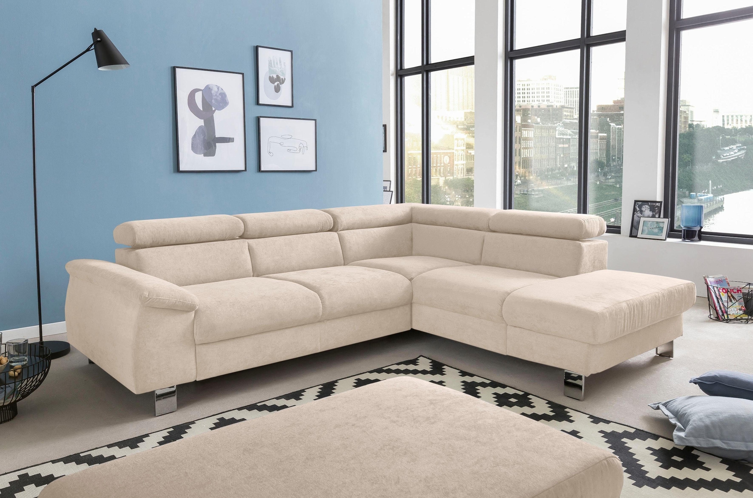 COTTA Polstergarnitur "Komaris L-Form", (Set), Set bestehend aus: Ecksofa m günstig online kaufen